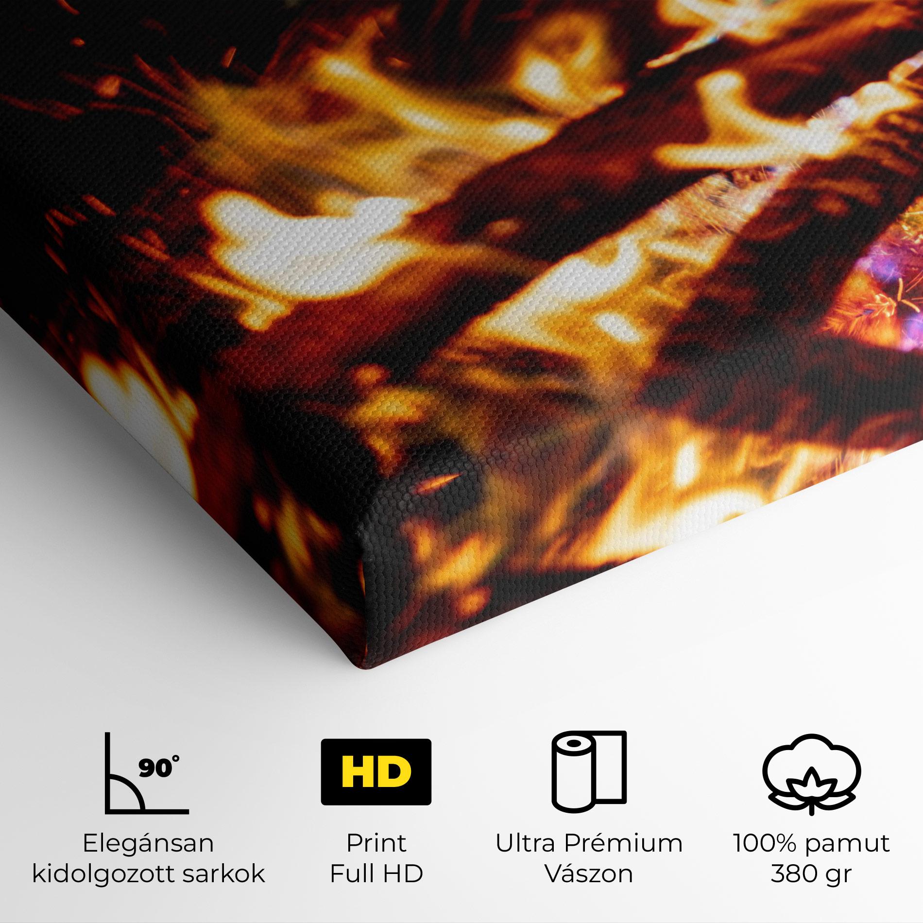 Vászonkép Blue Green Fire mockup 4