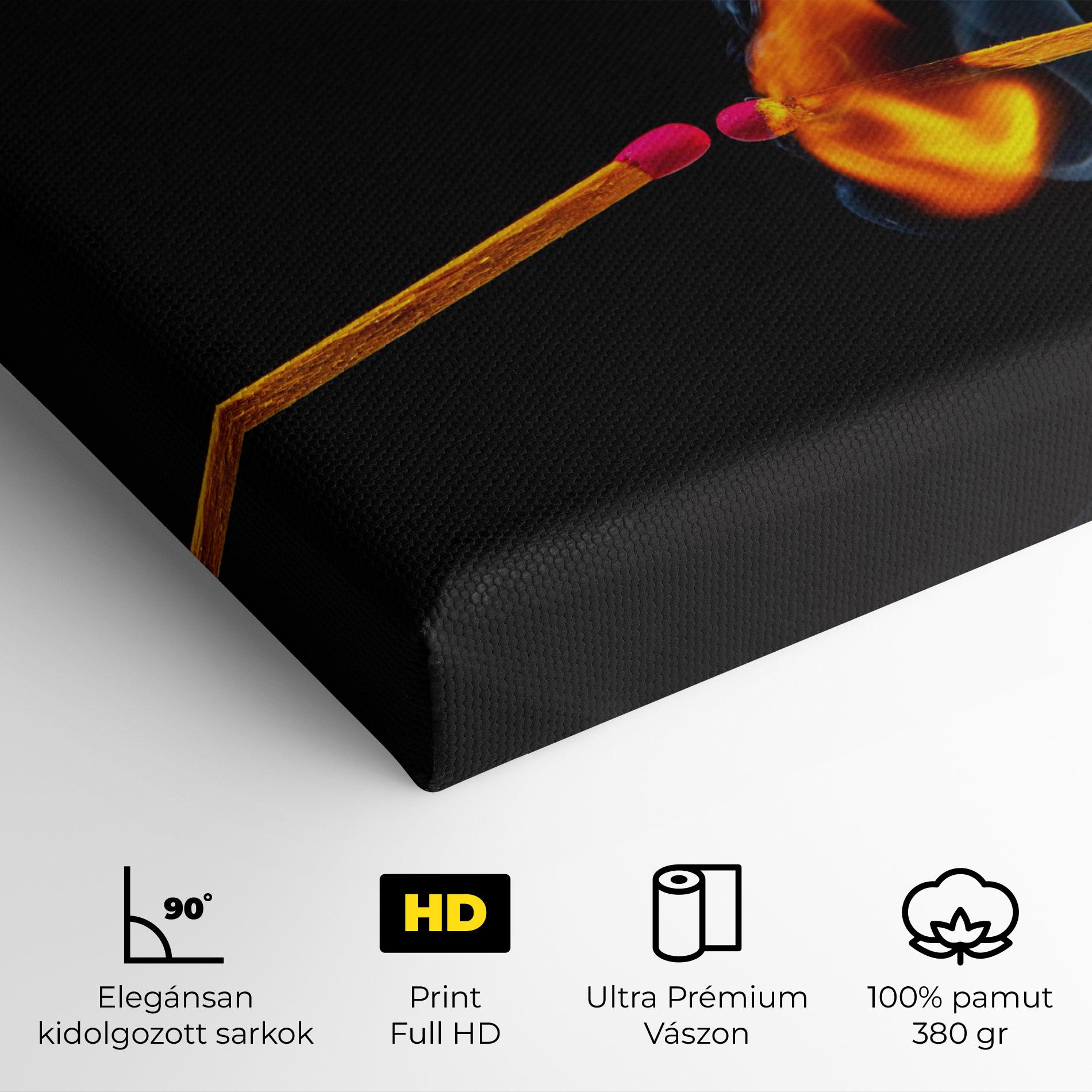 Vászonkép Burning Smoking Match mockup 4