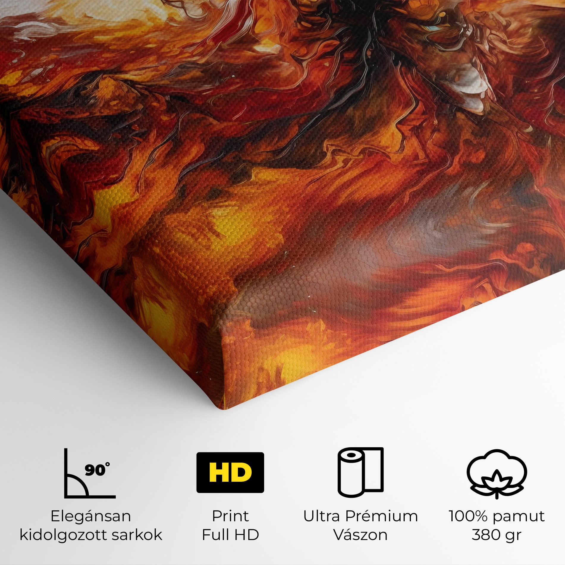 Fiery Red Orange Art mockup 4