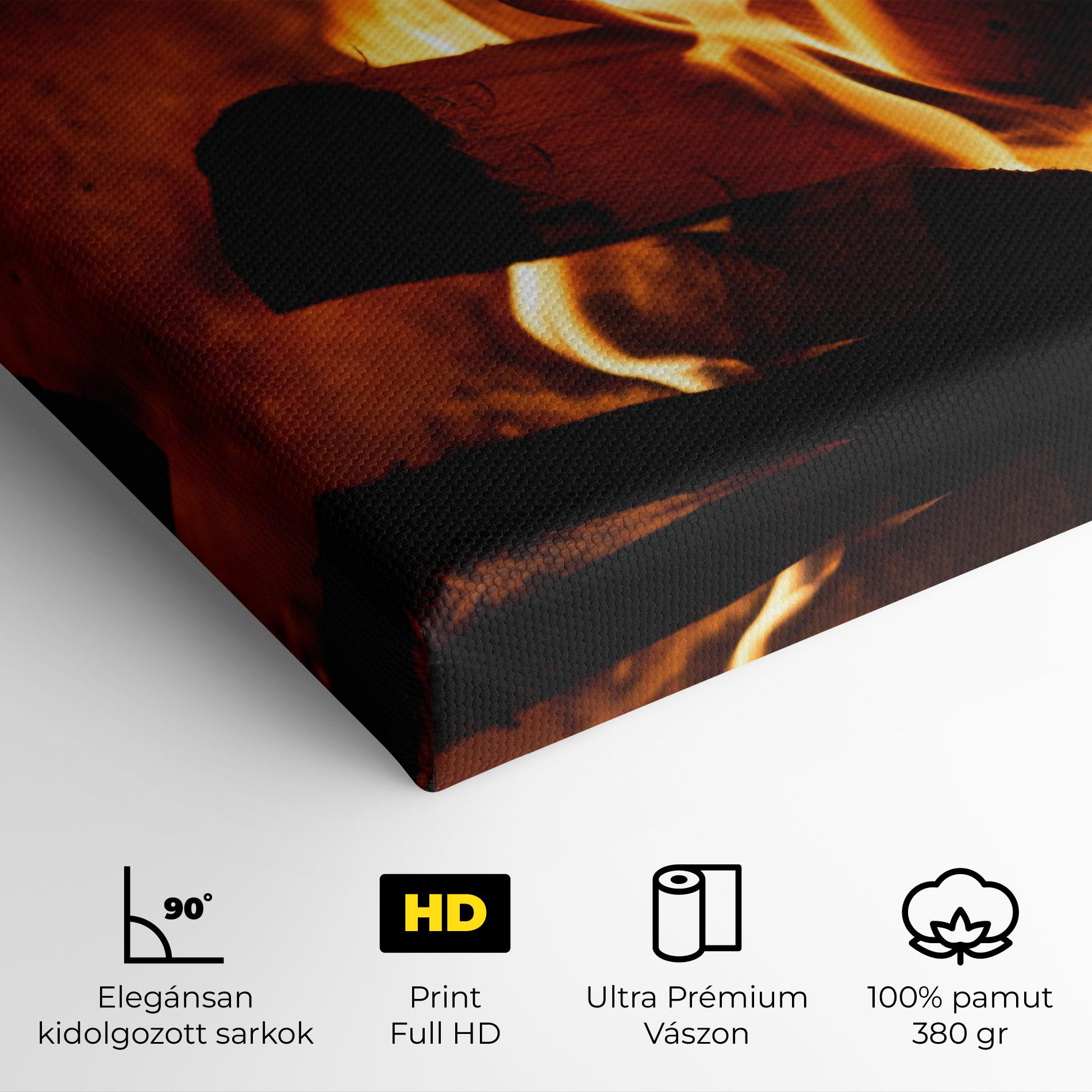 Vászonkép Fire Wood View mockup 4