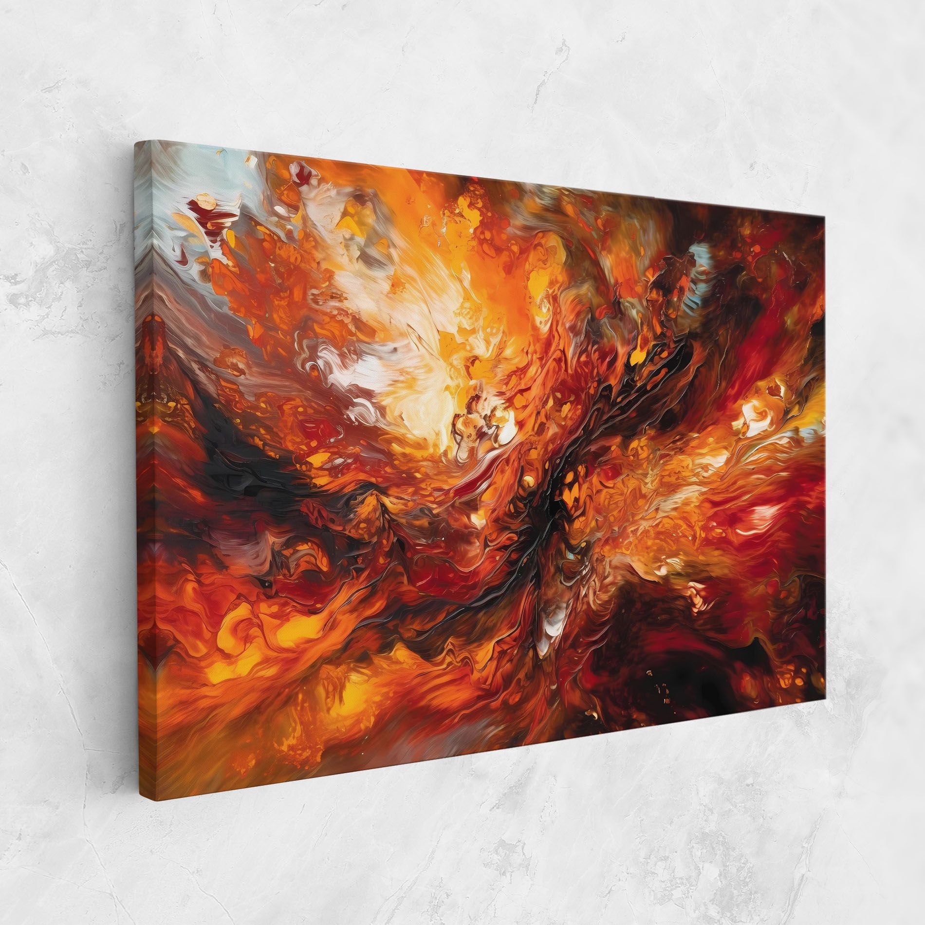 Fiery Red Orange Art mockup 1