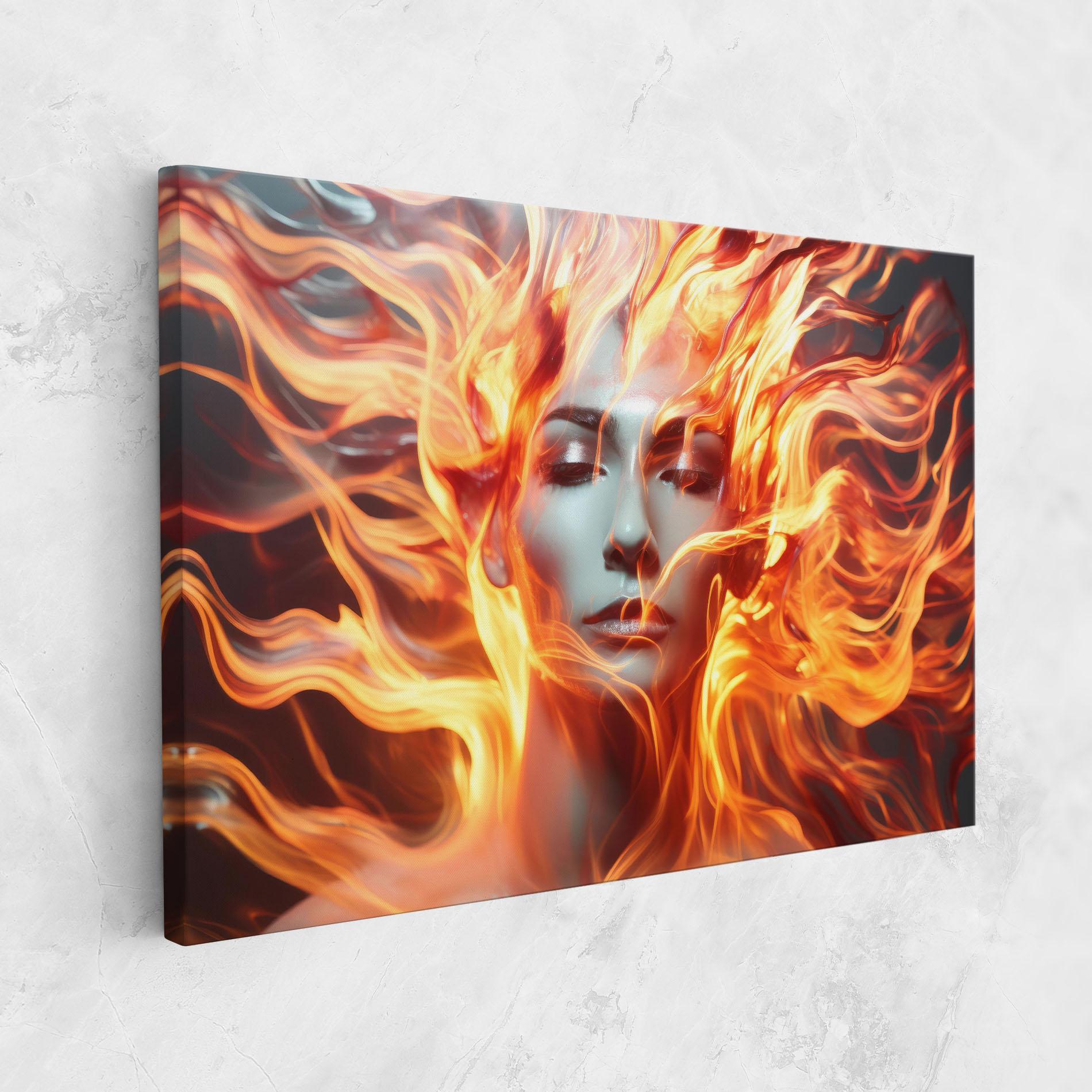 Vászonkép Fire Hair mockup 1