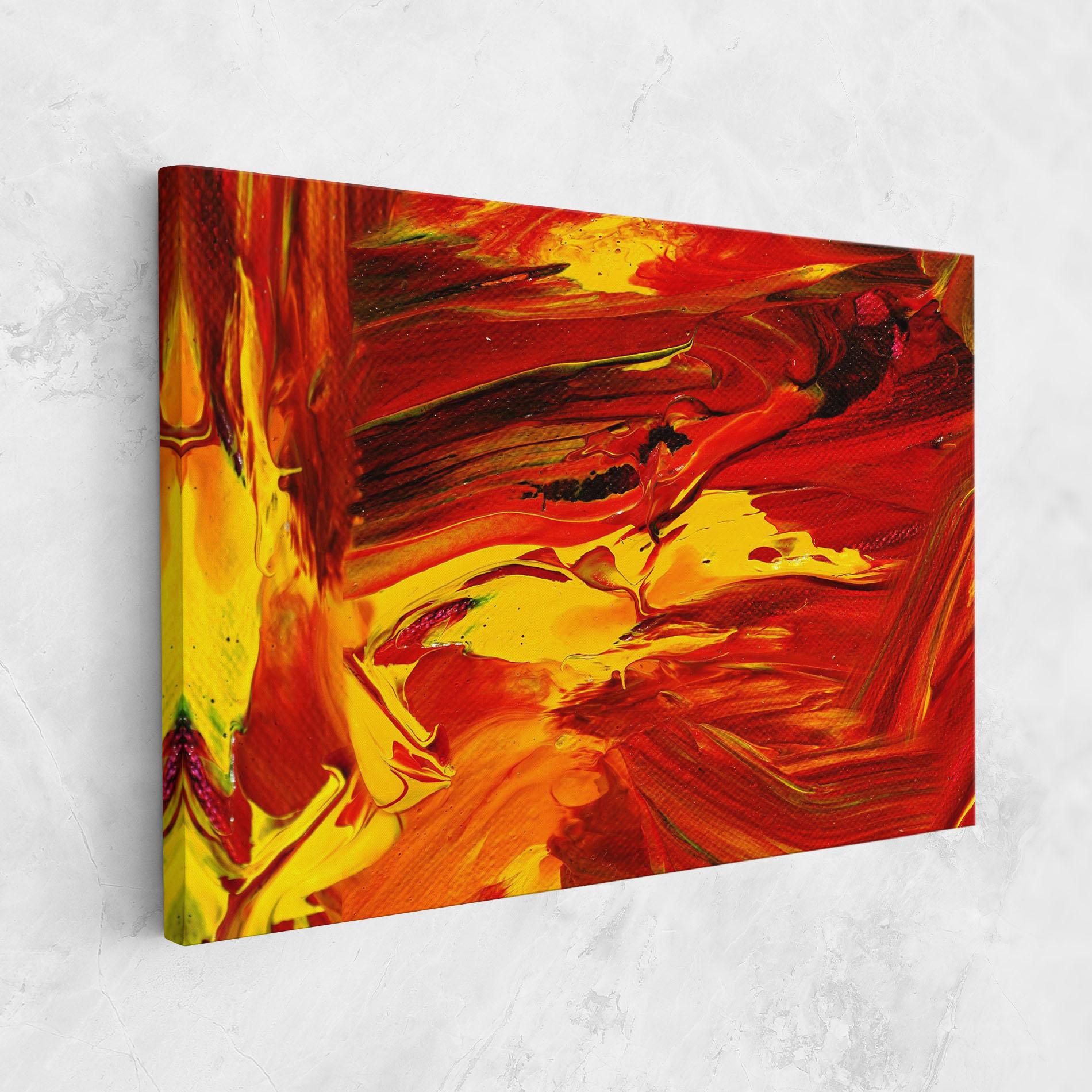Vászonkép Fire Painting mockup 1