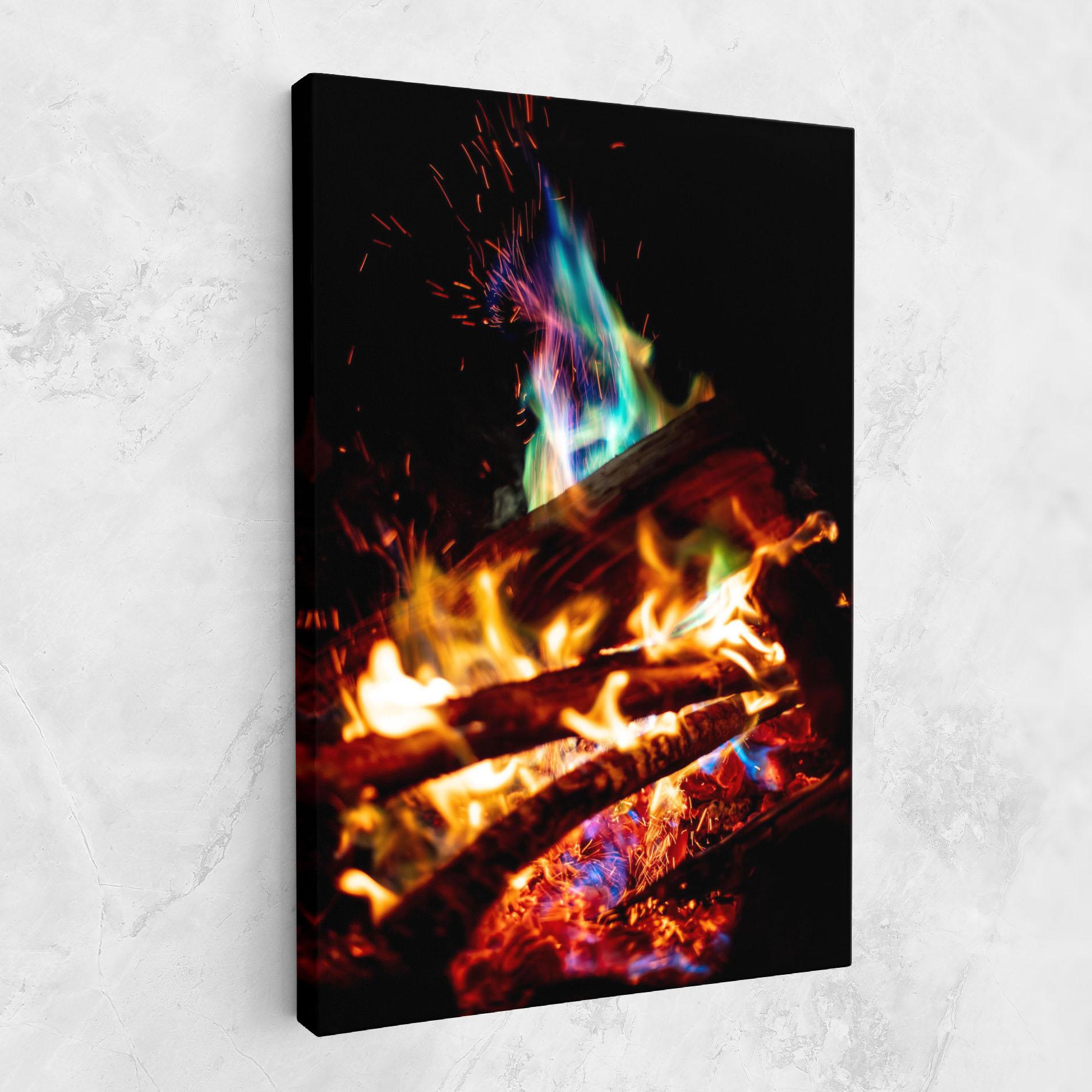 Vászonkép Blue Green Fire mockup 1