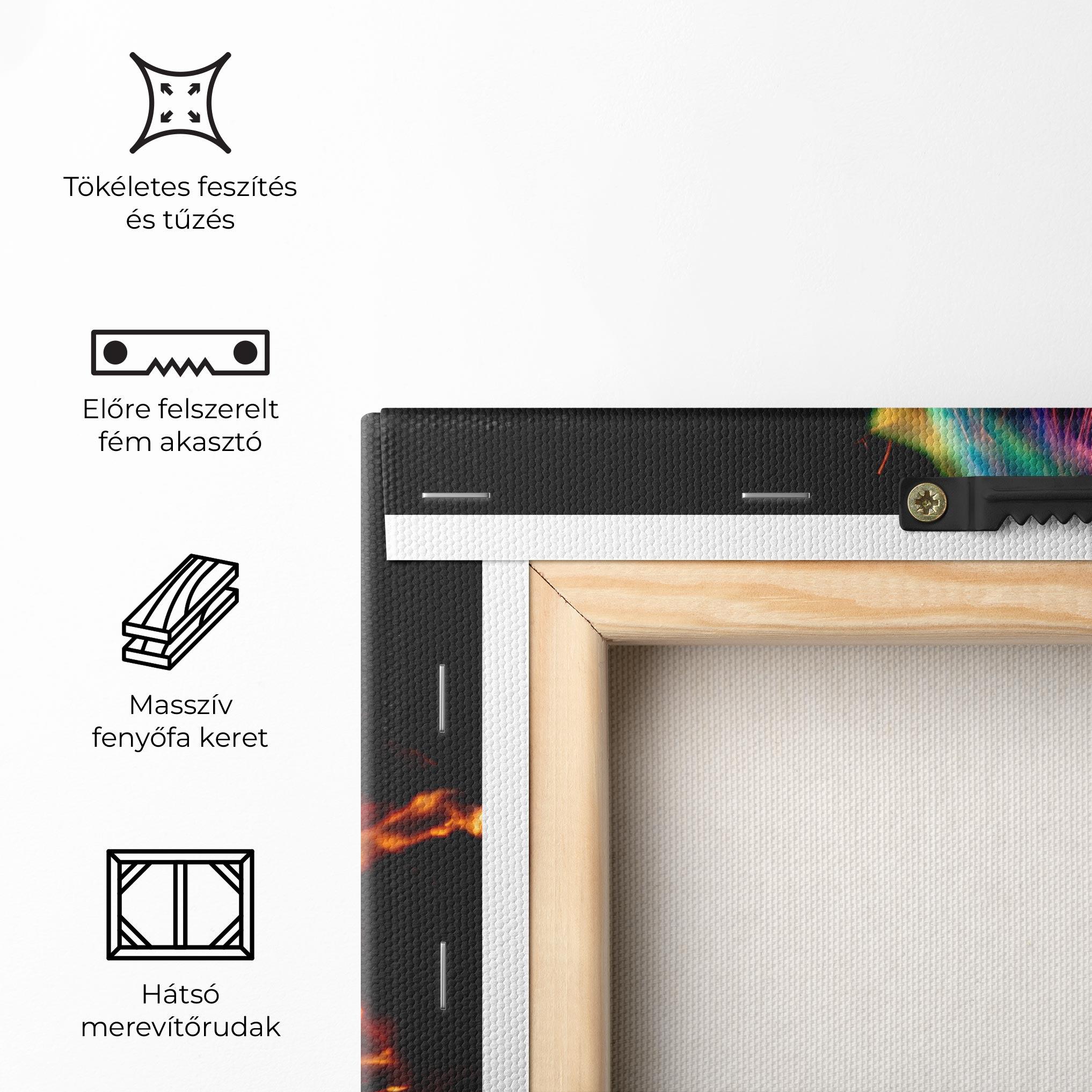 Vászonkép Blue Green Fire mockup 5