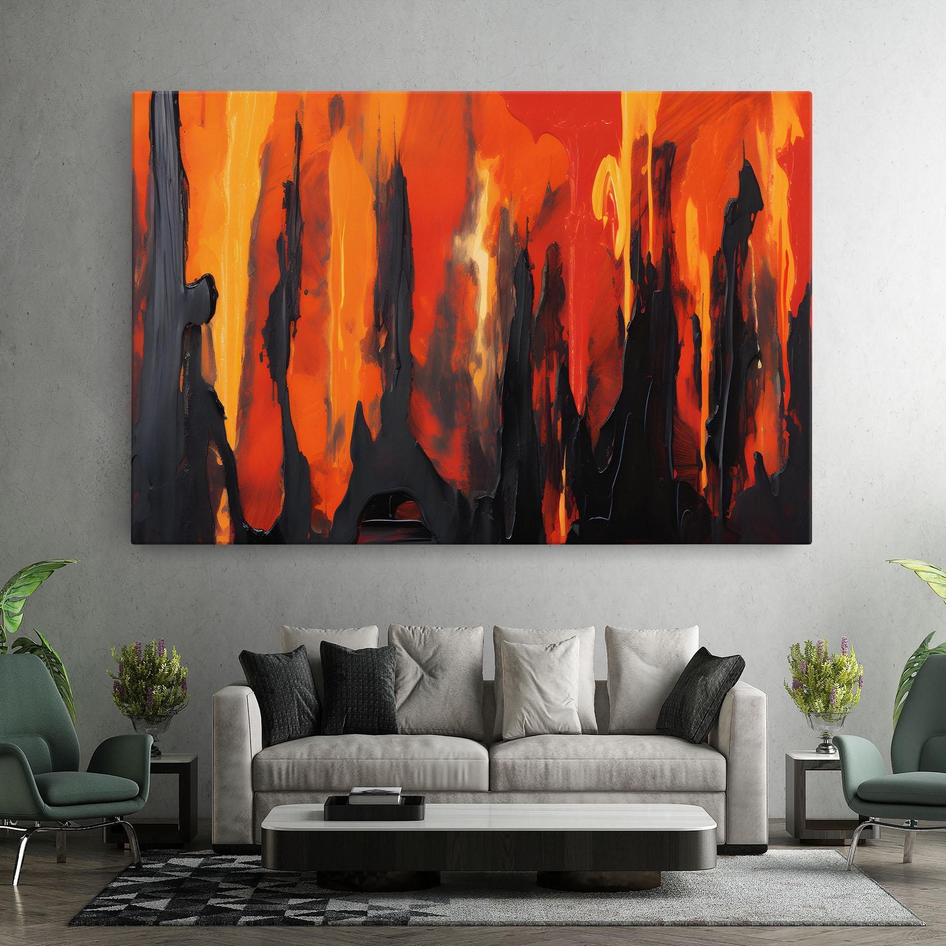 Vászonkép Abstract Fire Art mockup 7