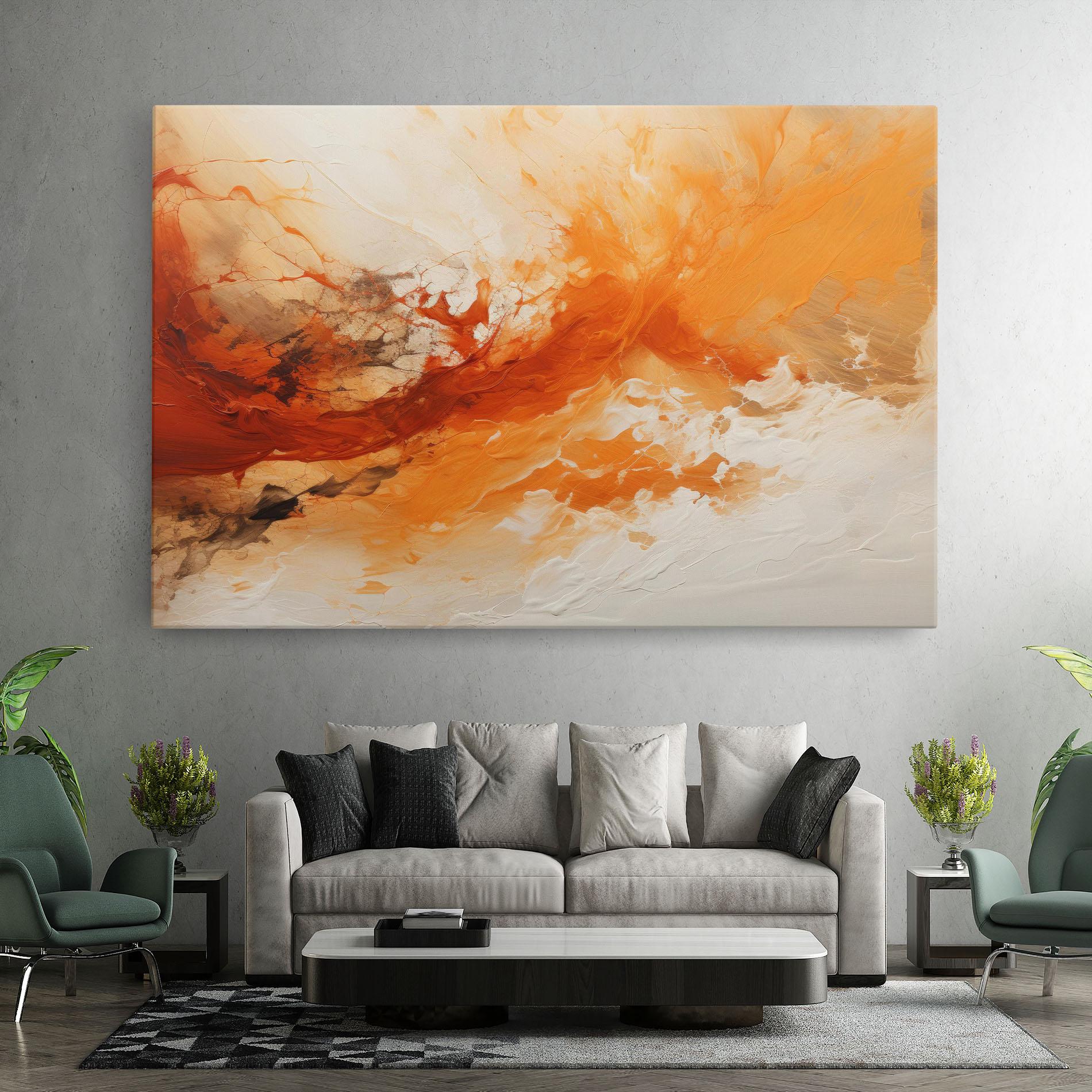 Vászonkép Abstract Fire Painting mockup 7