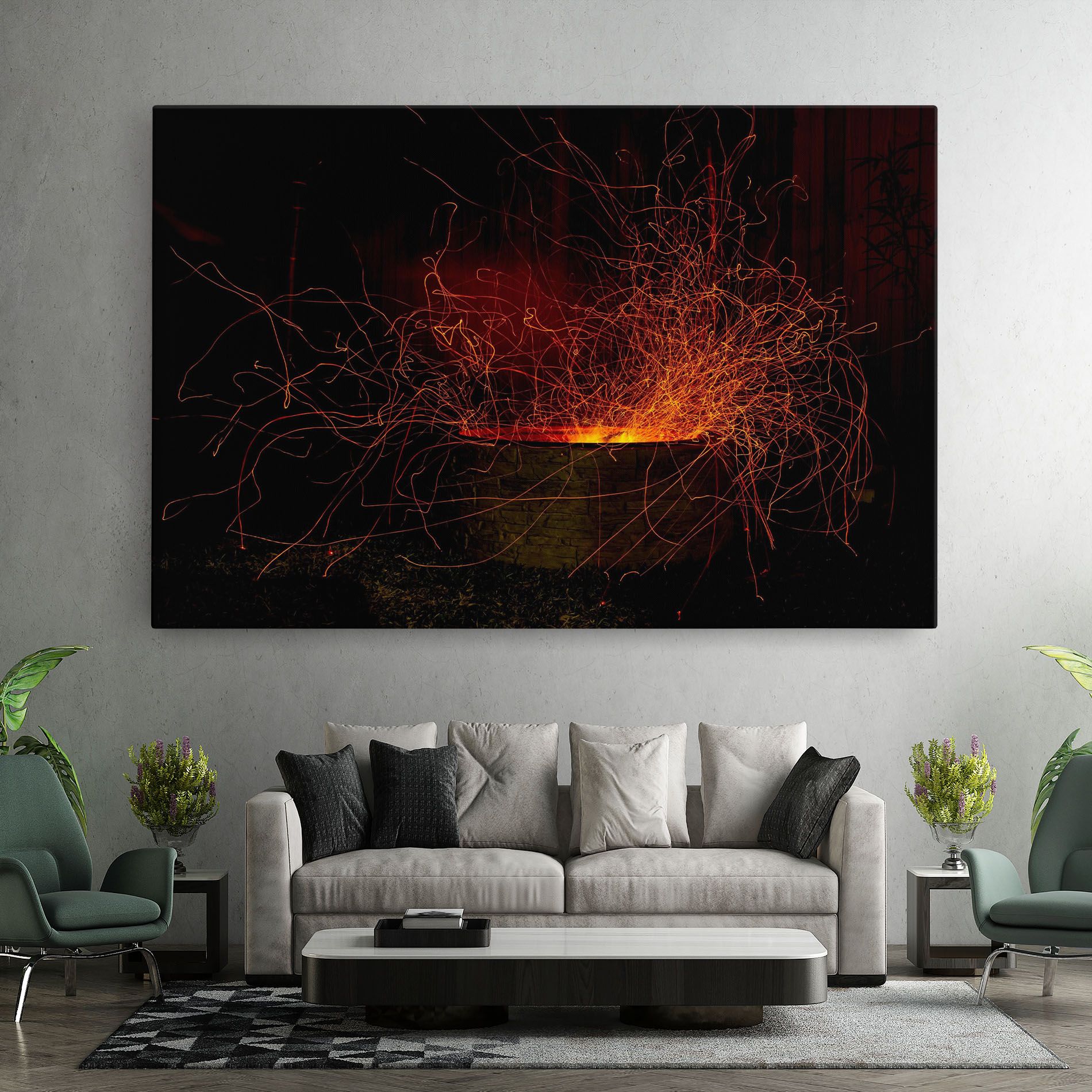 Fire Drawing Effect mockup 7