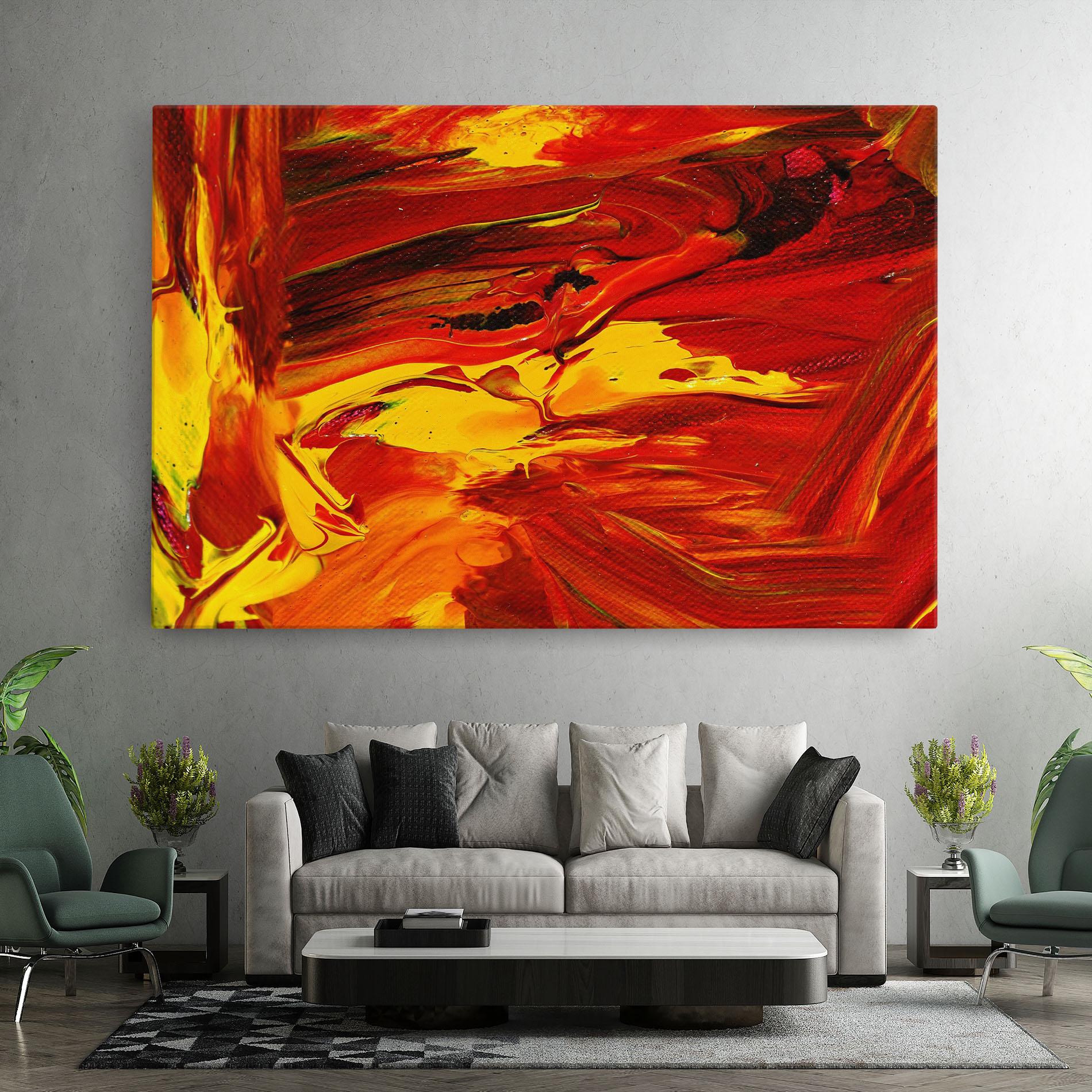 Vászonkép Fire Painting mockup 7