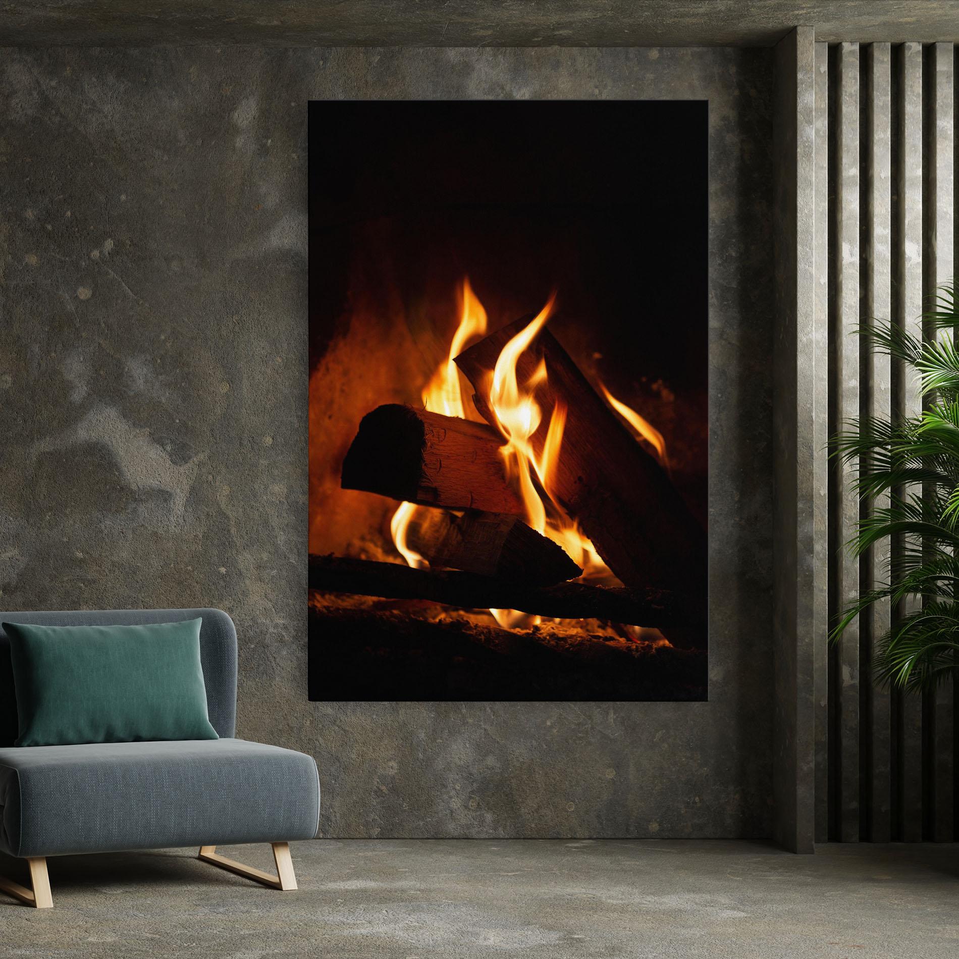 Vászonkép Fire Wood View mockup 7