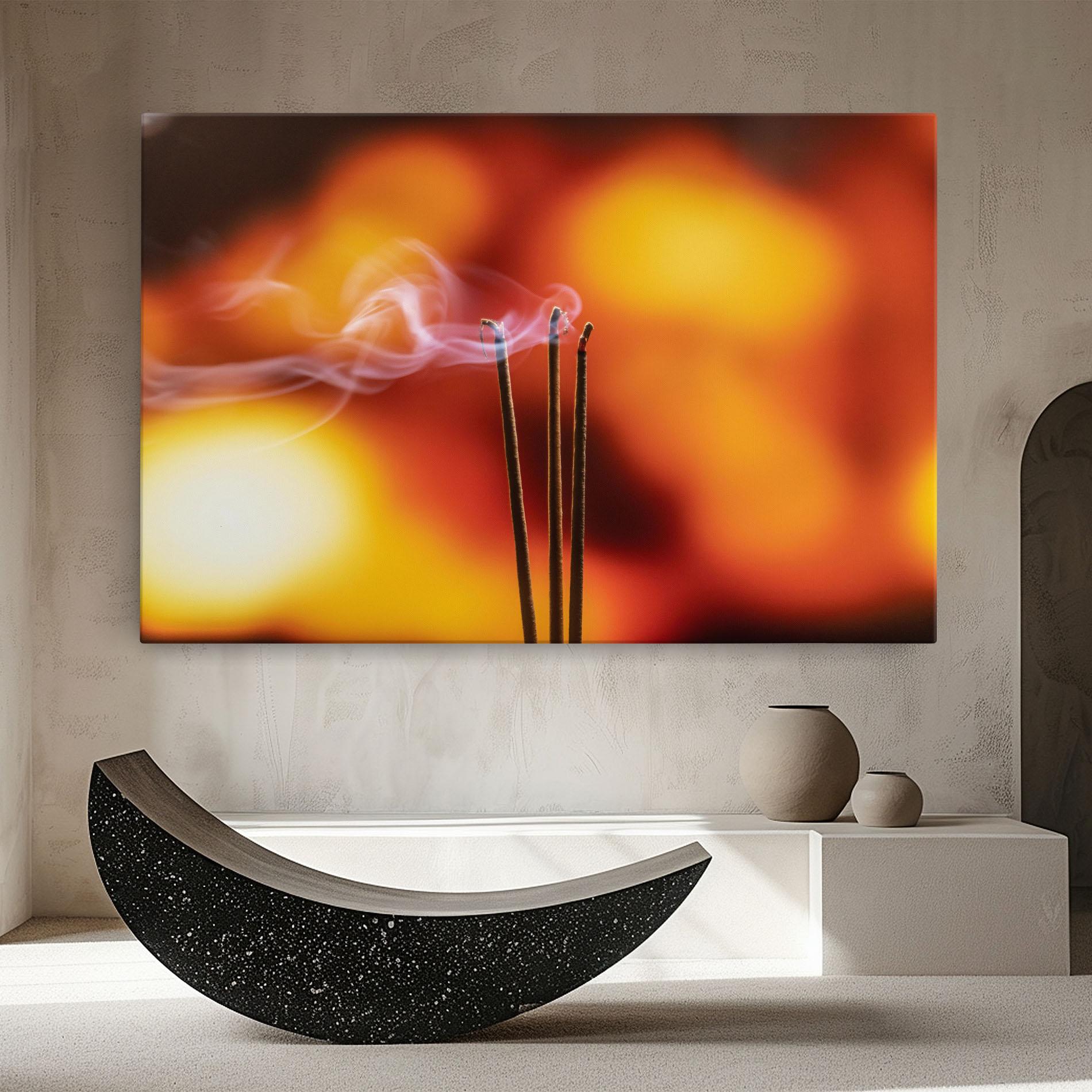 Vászonkép Sticks Burning mockup 8