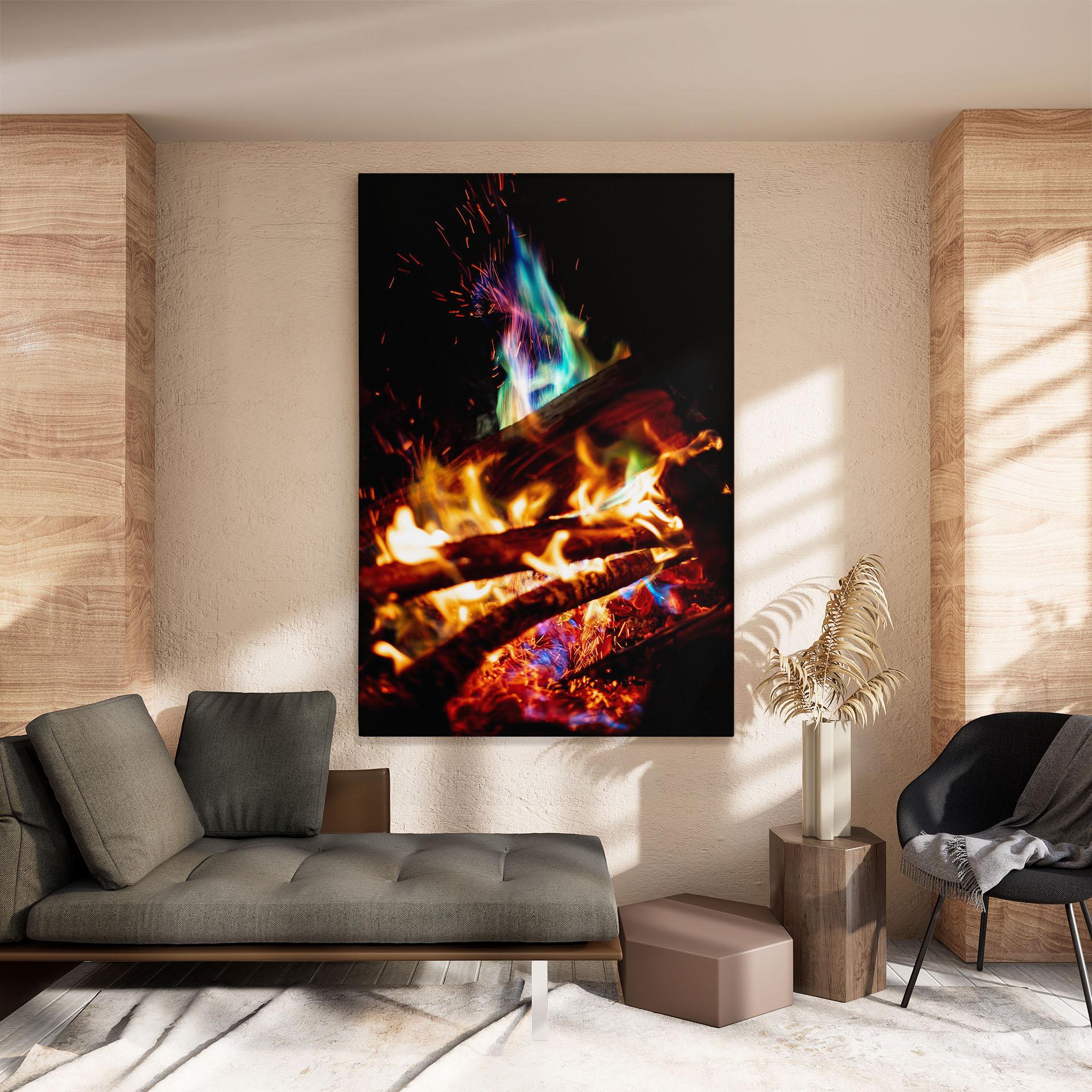 Vászonkép Blue Green Fire mockup 8