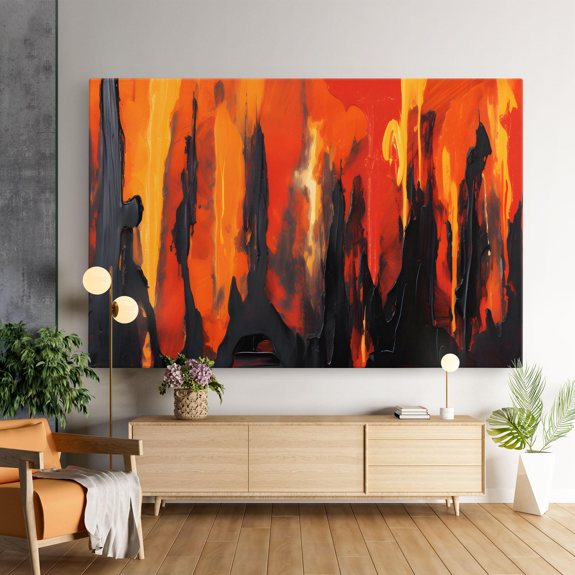 Vászonkép Abstract Fire Art mockup 9