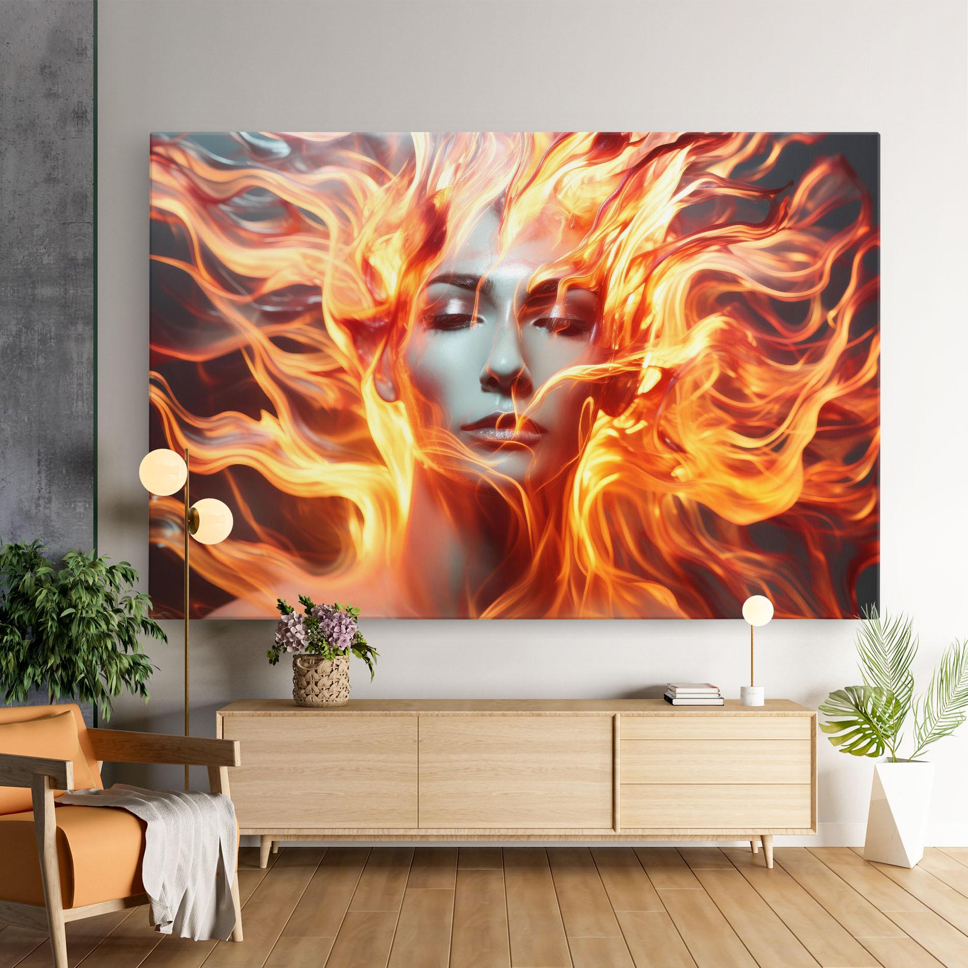 Vászonkép Fire Hair mockup 9