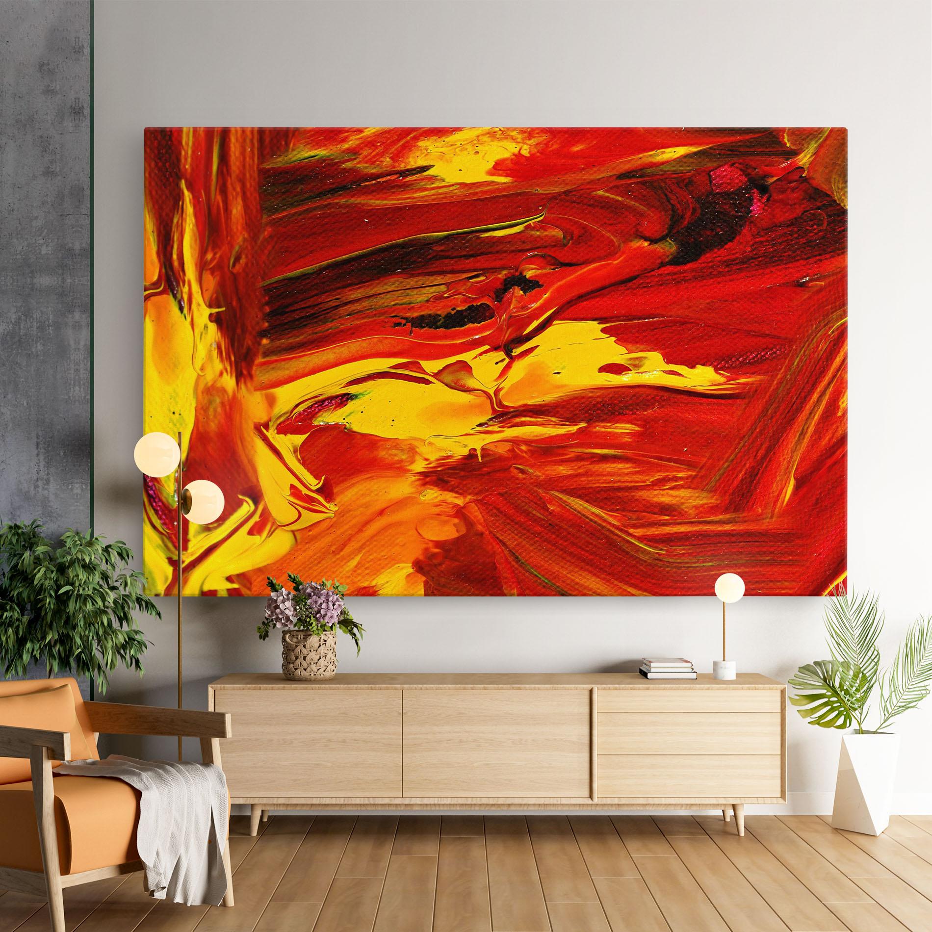 Vászonkép Fire Painting mockup 9