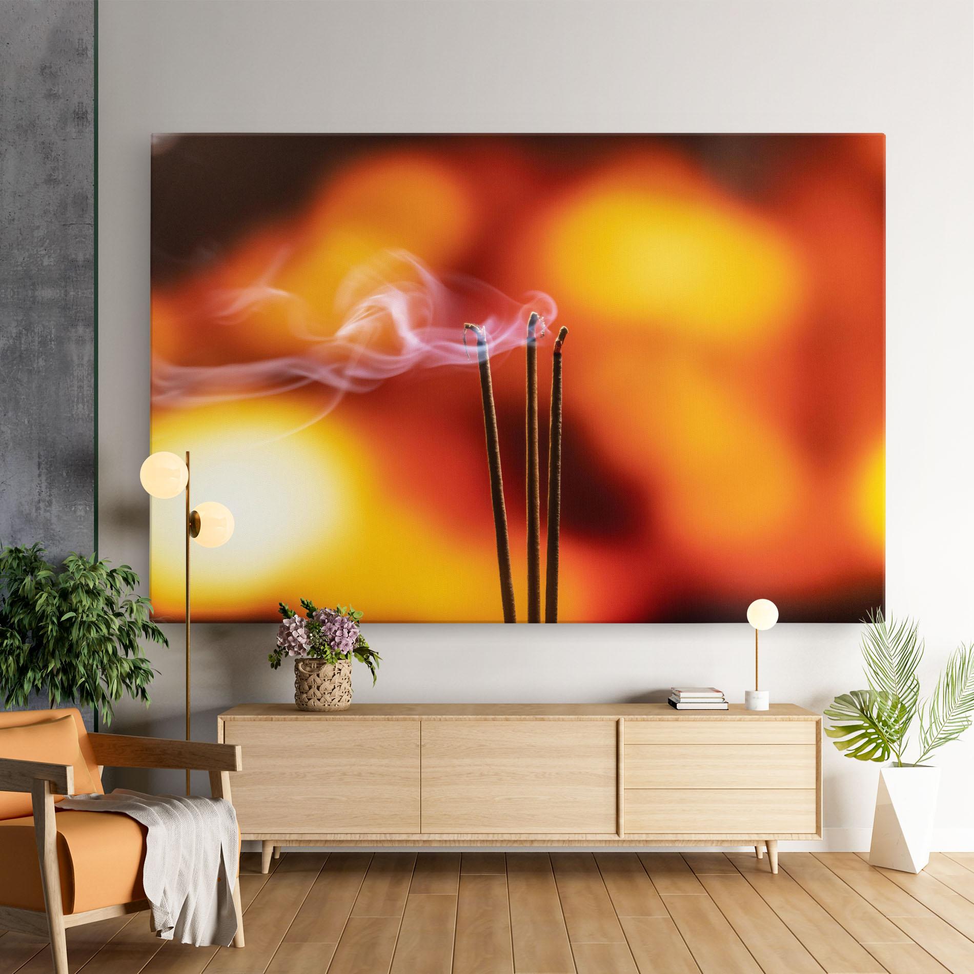 Vászonkép Sticks Burning mockup 9