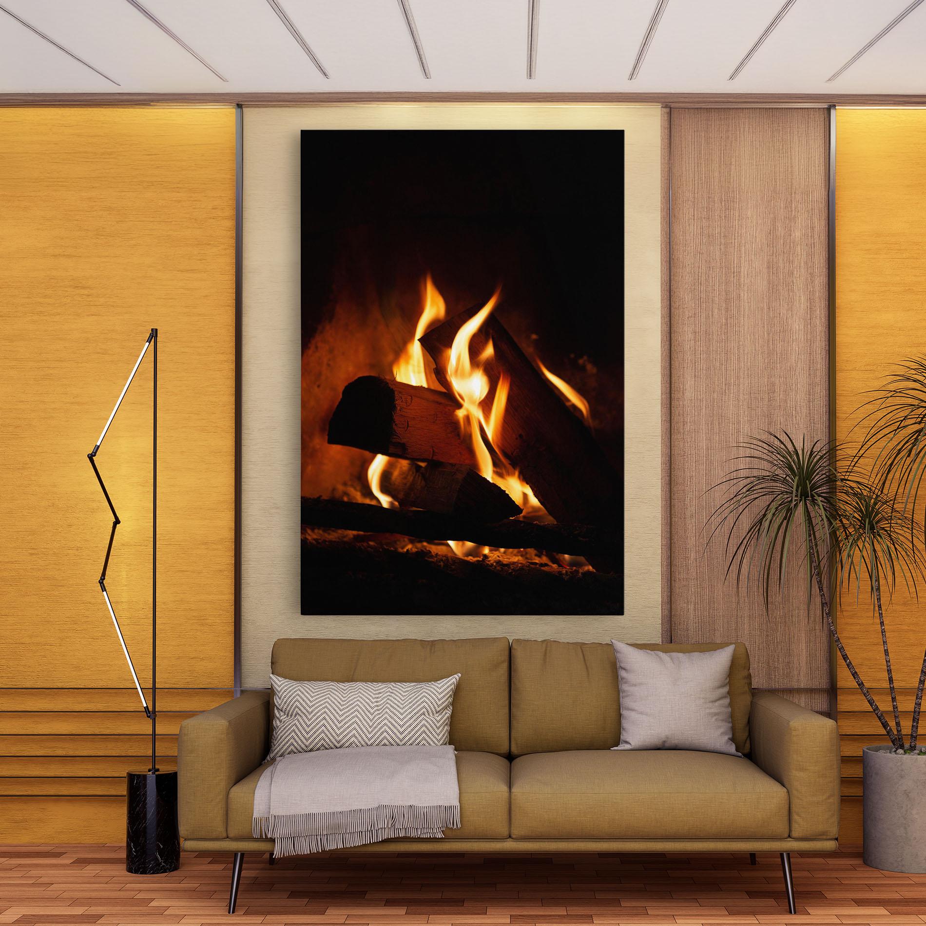 Vászonkép Fire Wood View mockup 9