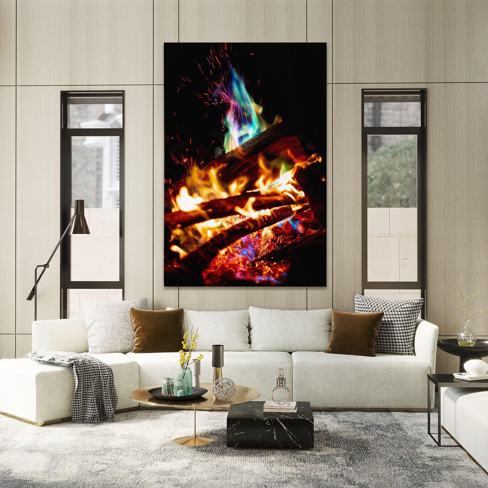 Vászonkép Blue Green Fire mockup 2