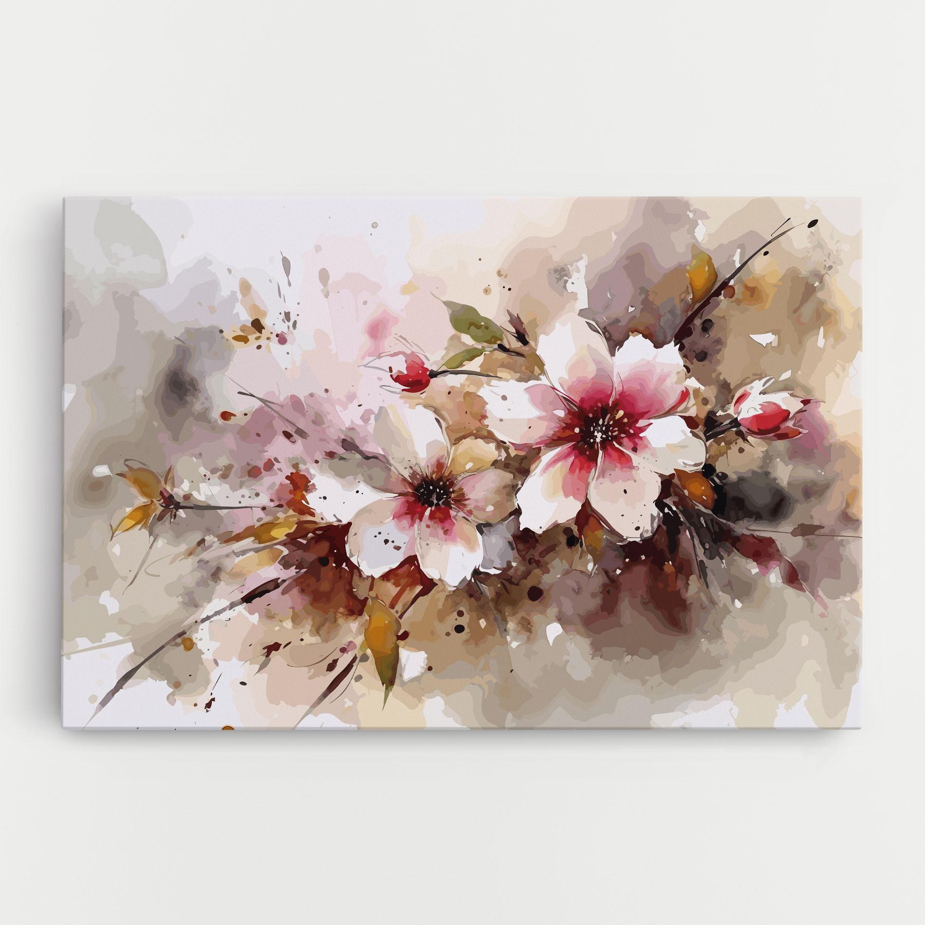 Vászonkép Beautiful Cherry Flower mockup 0