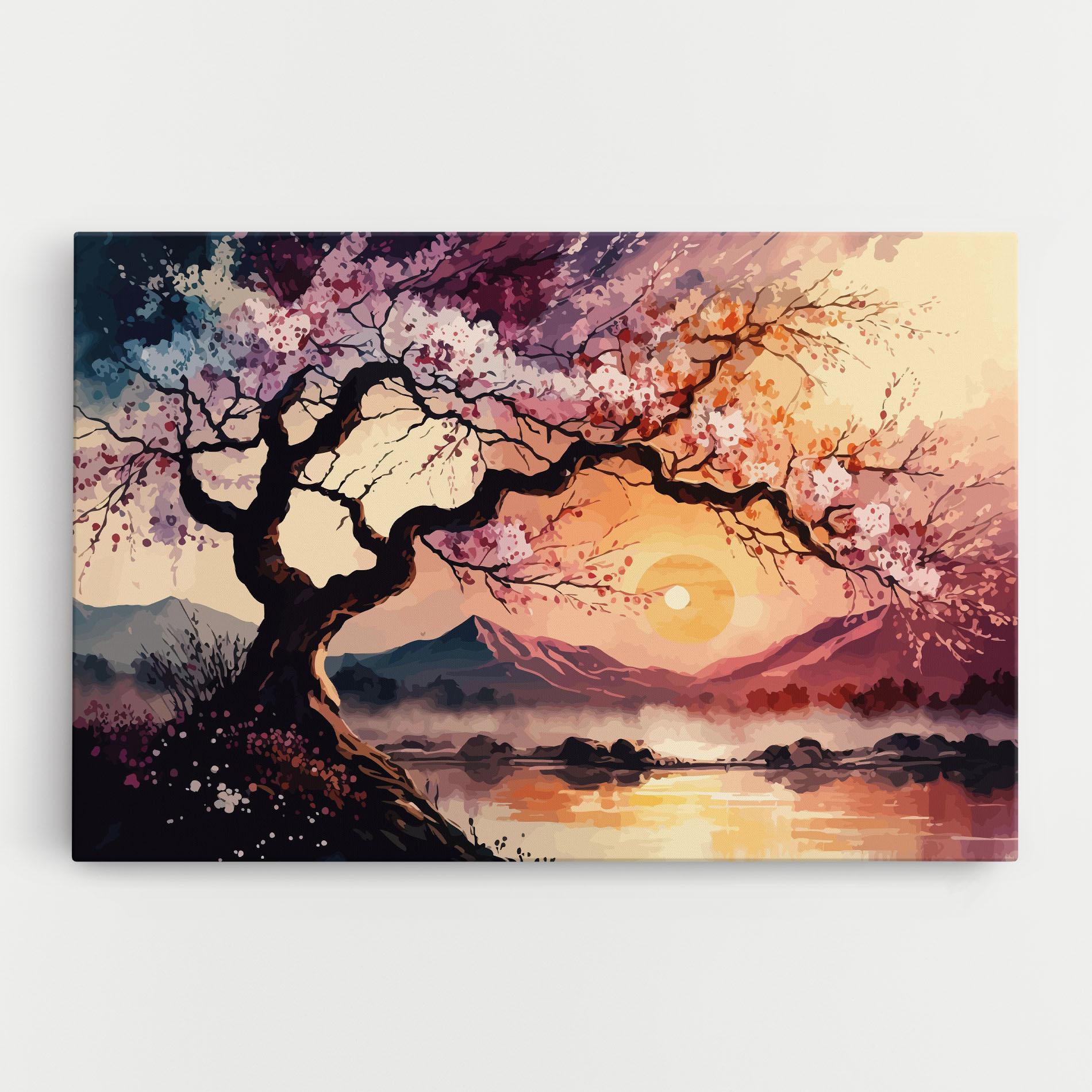 Vászonkép Pink Tree Nature mockup 0