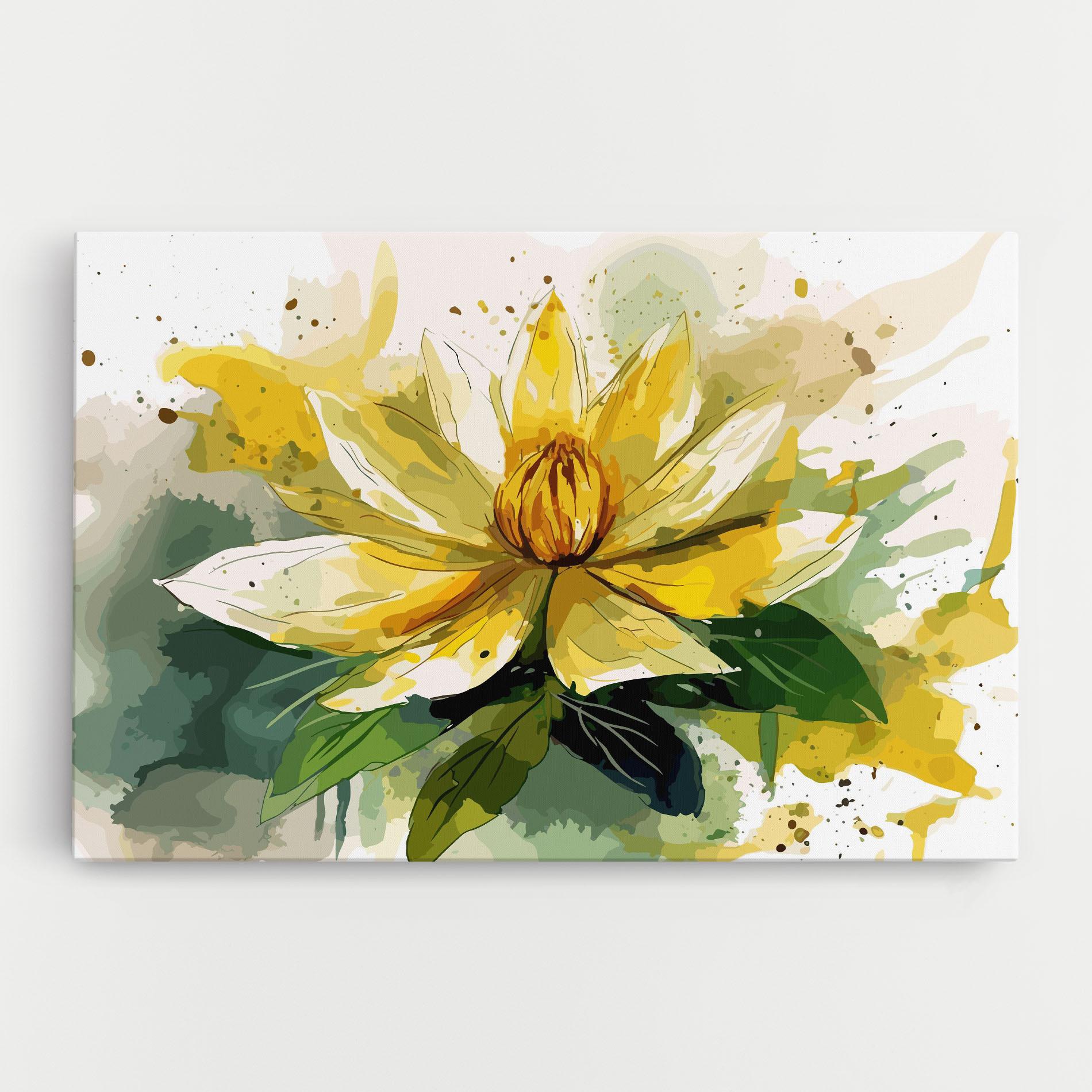 Vászonkép Yellow Flower Nature mockup 0