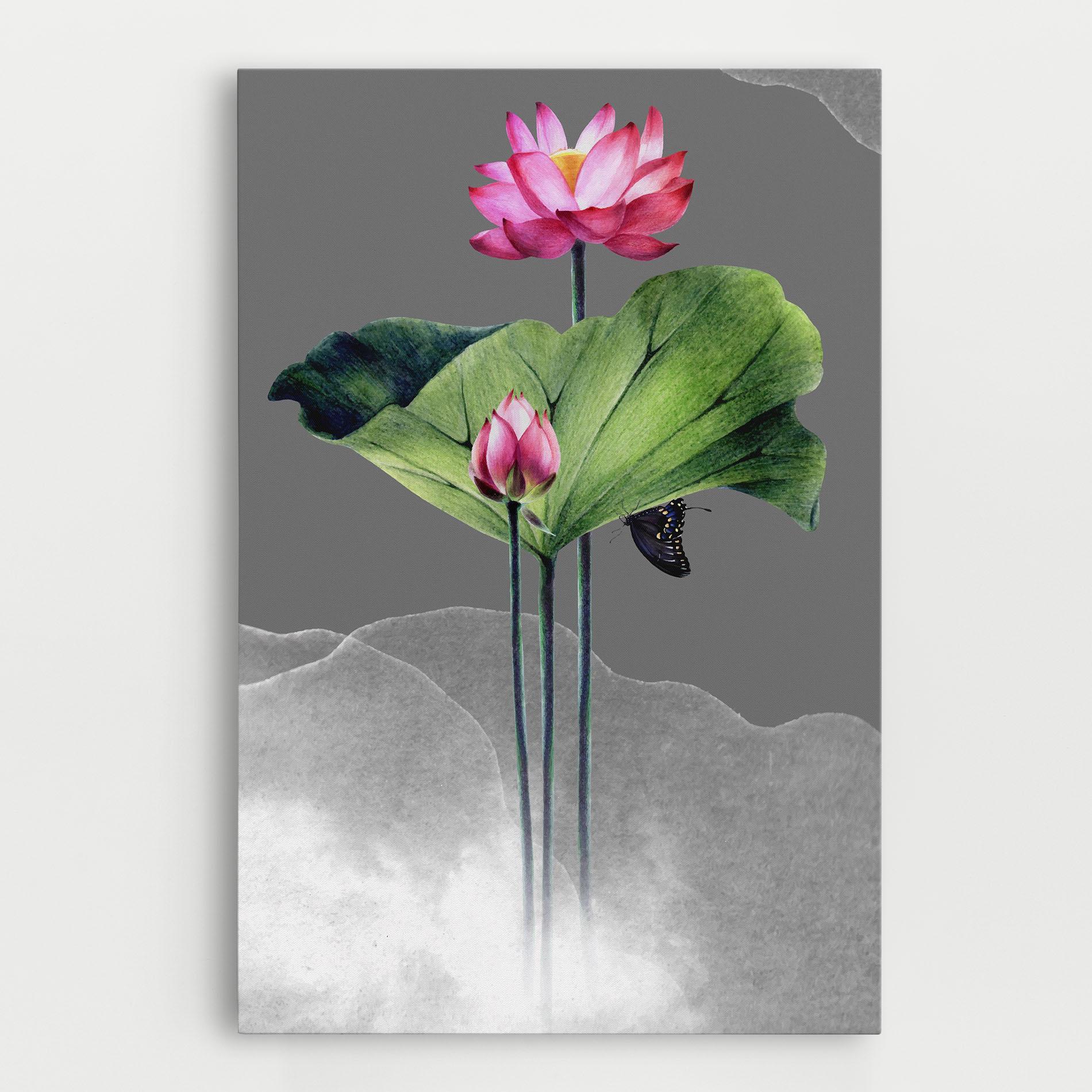 Vászonkép Pink Lotus Art mockup 0