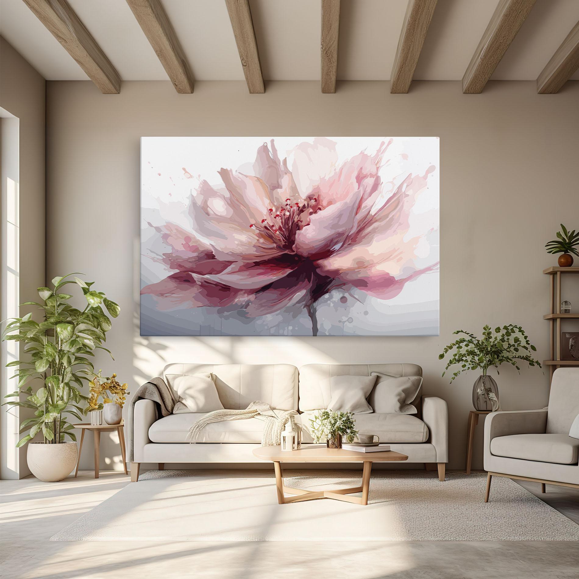 Vászonkép Meditation Flower mockup 6