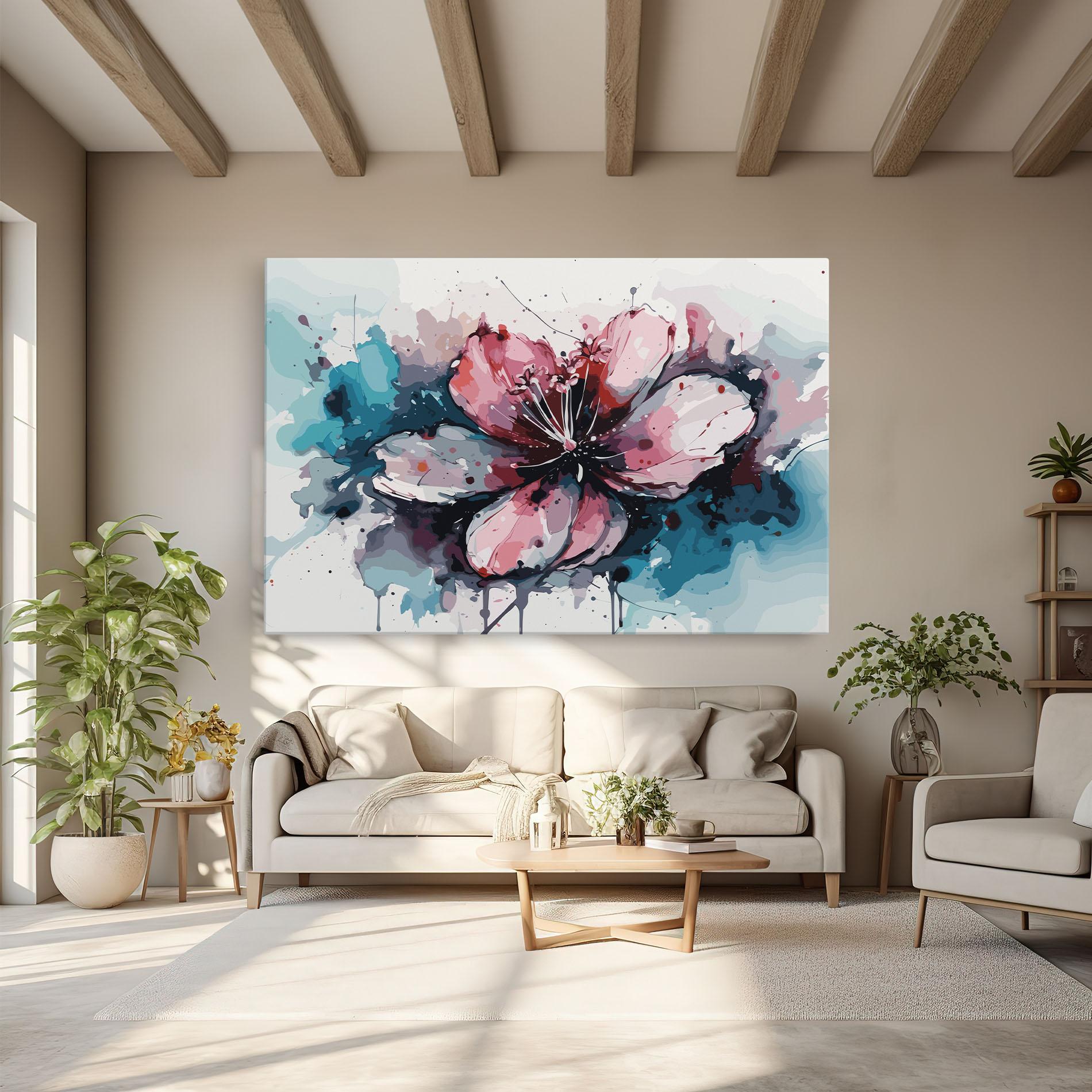 Vászonkép Pink Blue Nature mockup 6