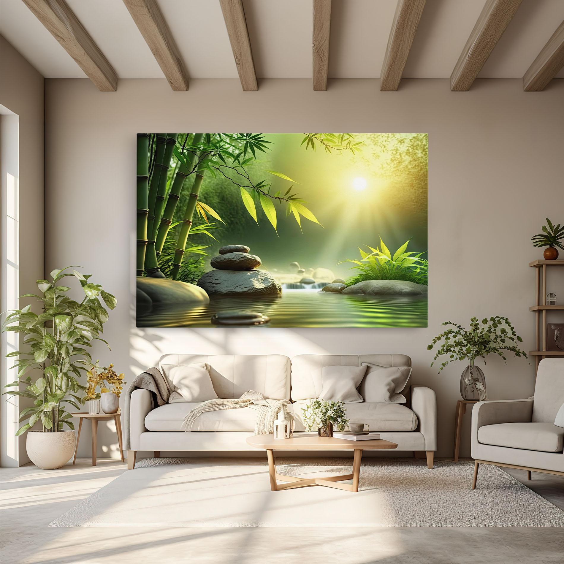 Vászonkép Relaxing Spa Nature mockup 6