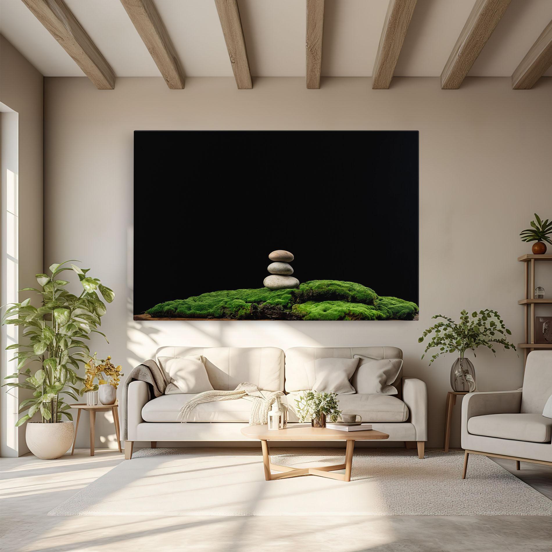 Vászonkép Three Stone Moss mockup 6