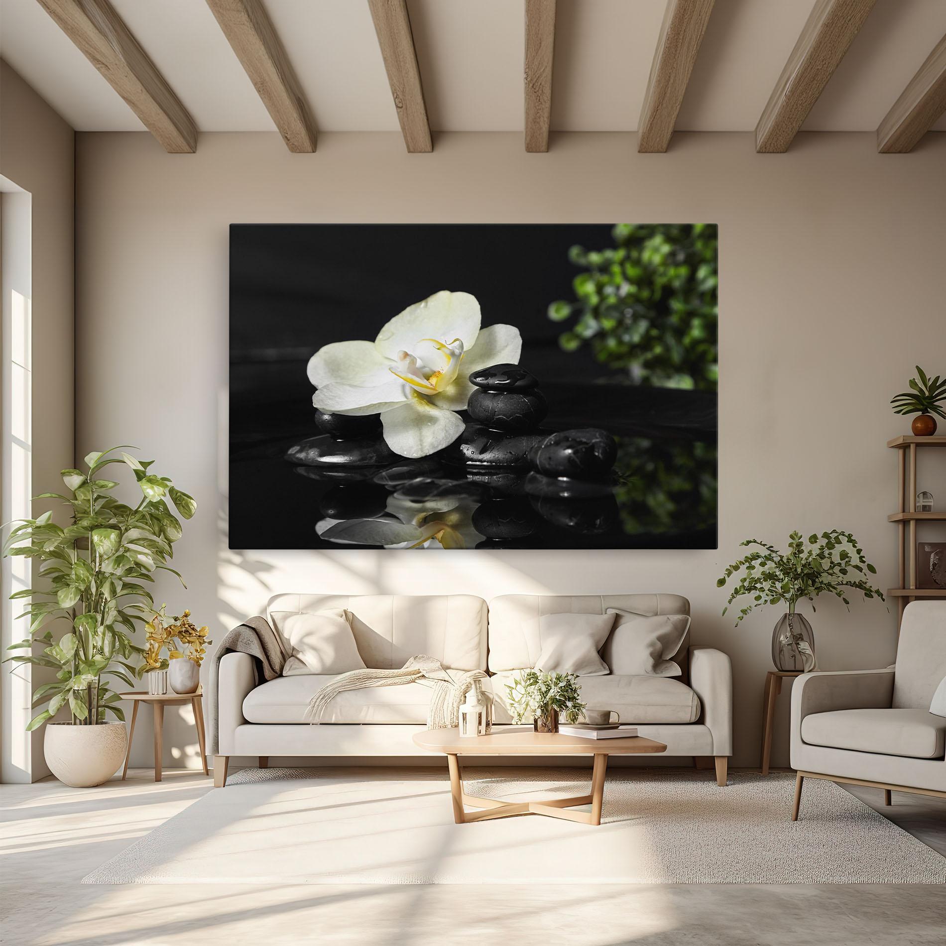 Vászonkép White Spa Flower mockup 6