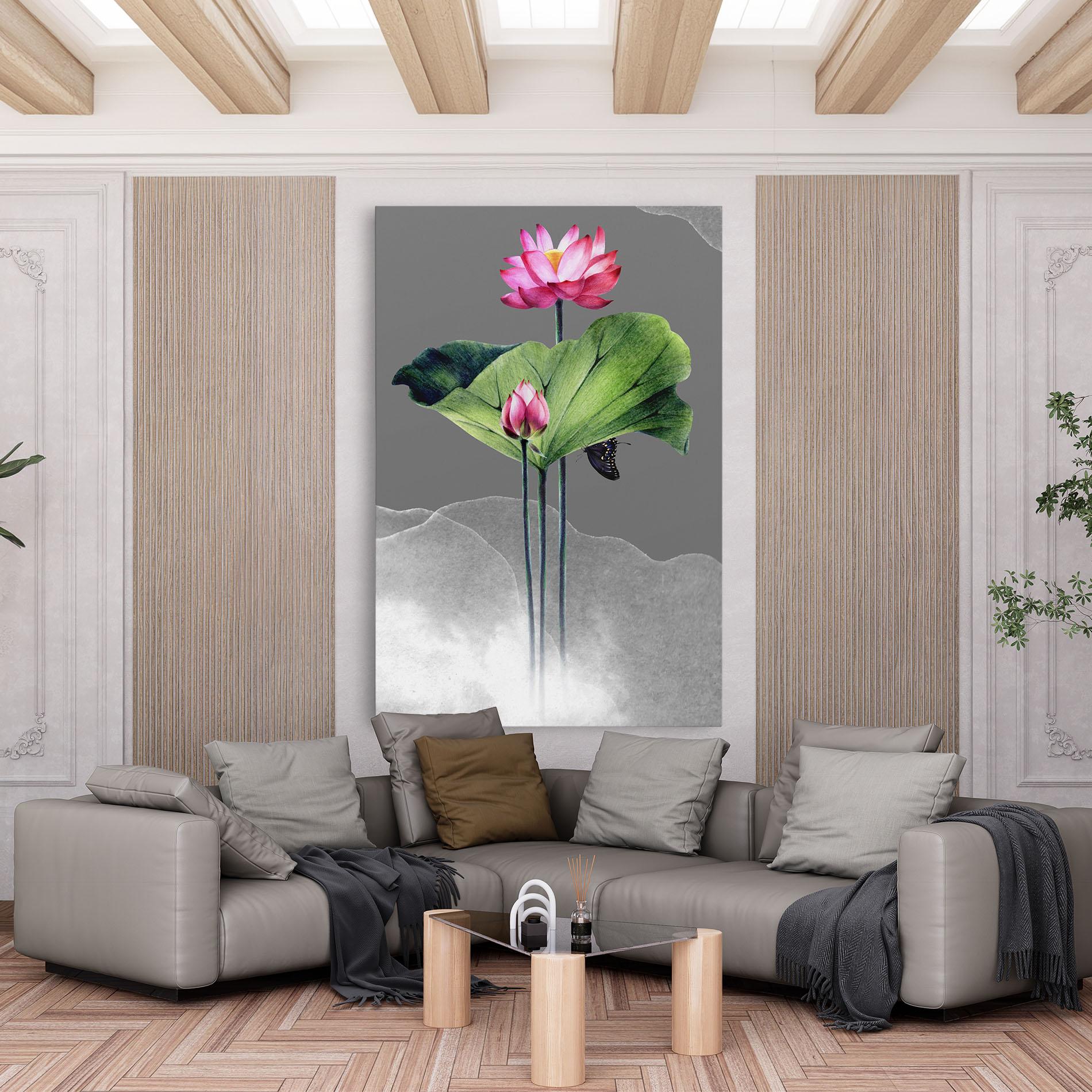 Vászonkép Pink Lotus Art mockup 6