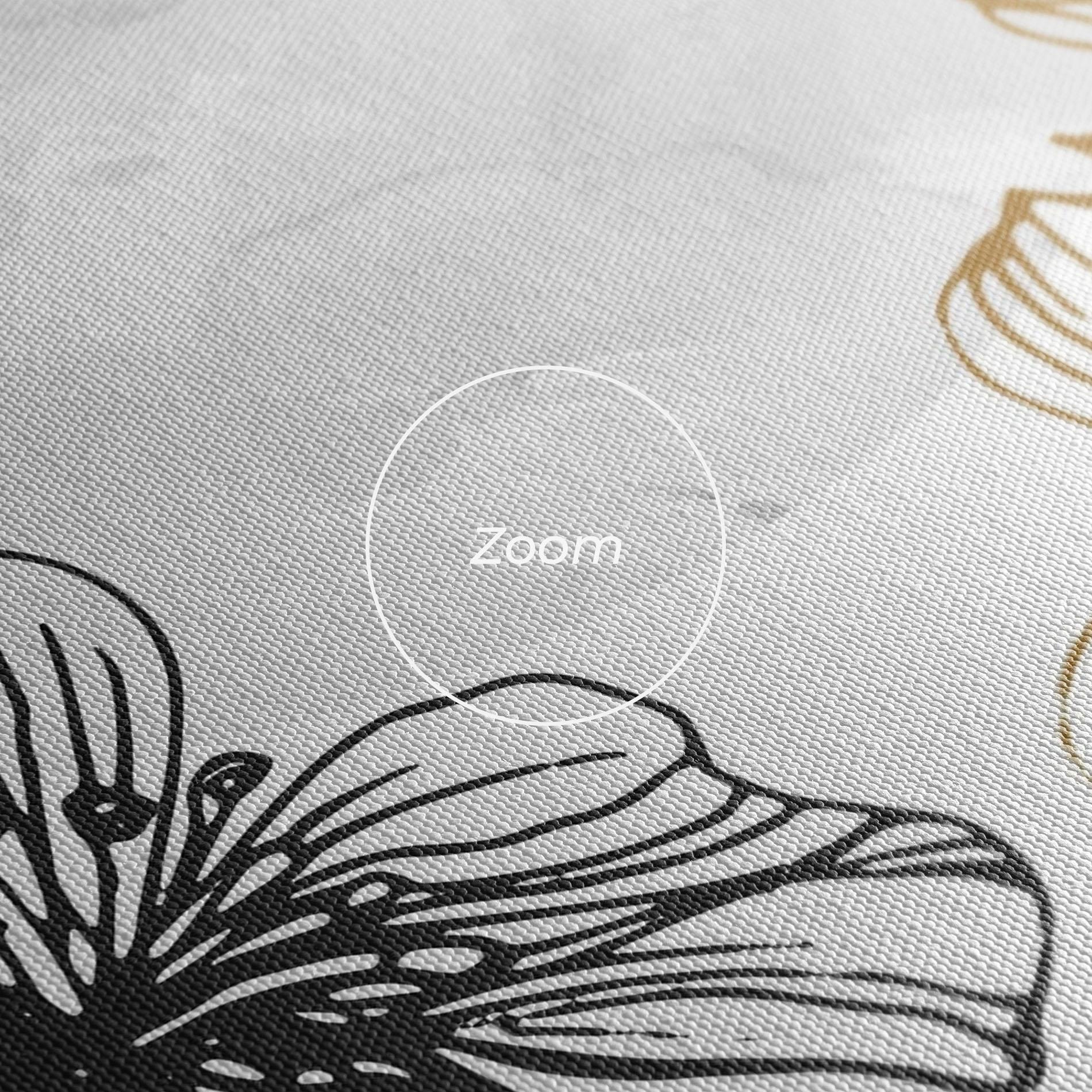 Vászonkép Grey Moon Flowers mockup 3