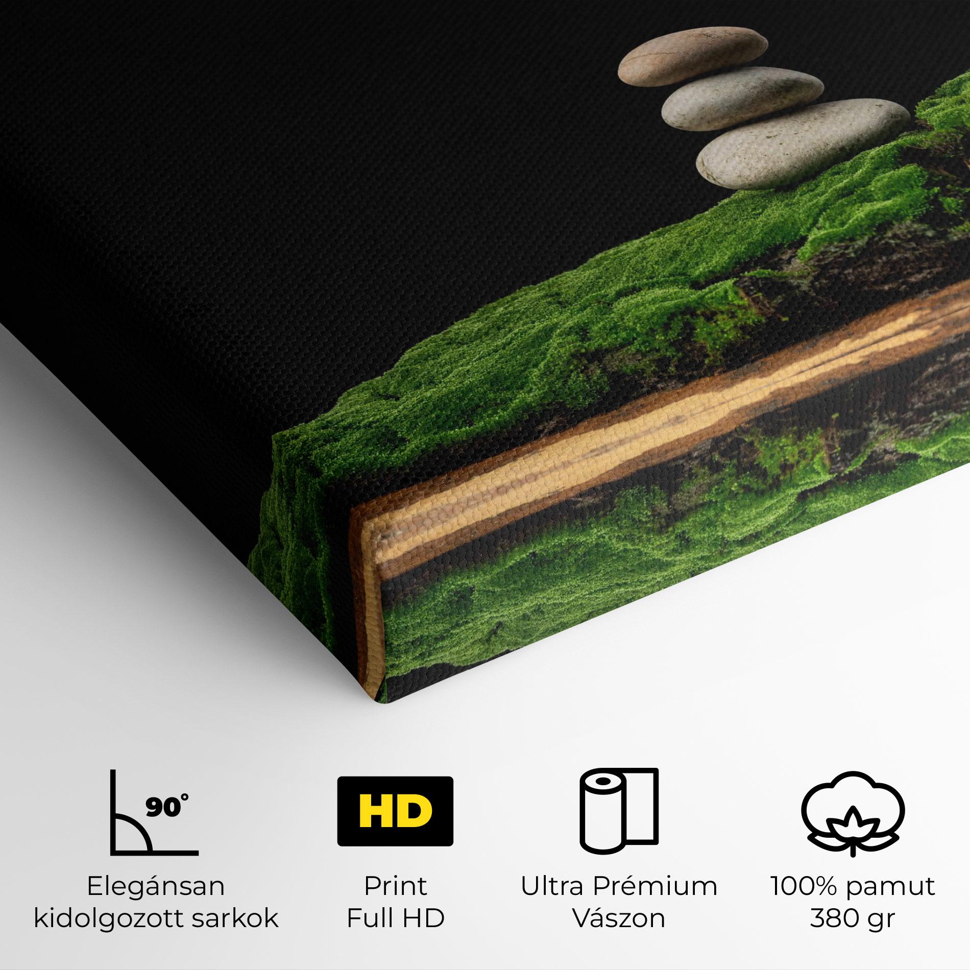 Vászonkép Three Stone Moss mockup 4
