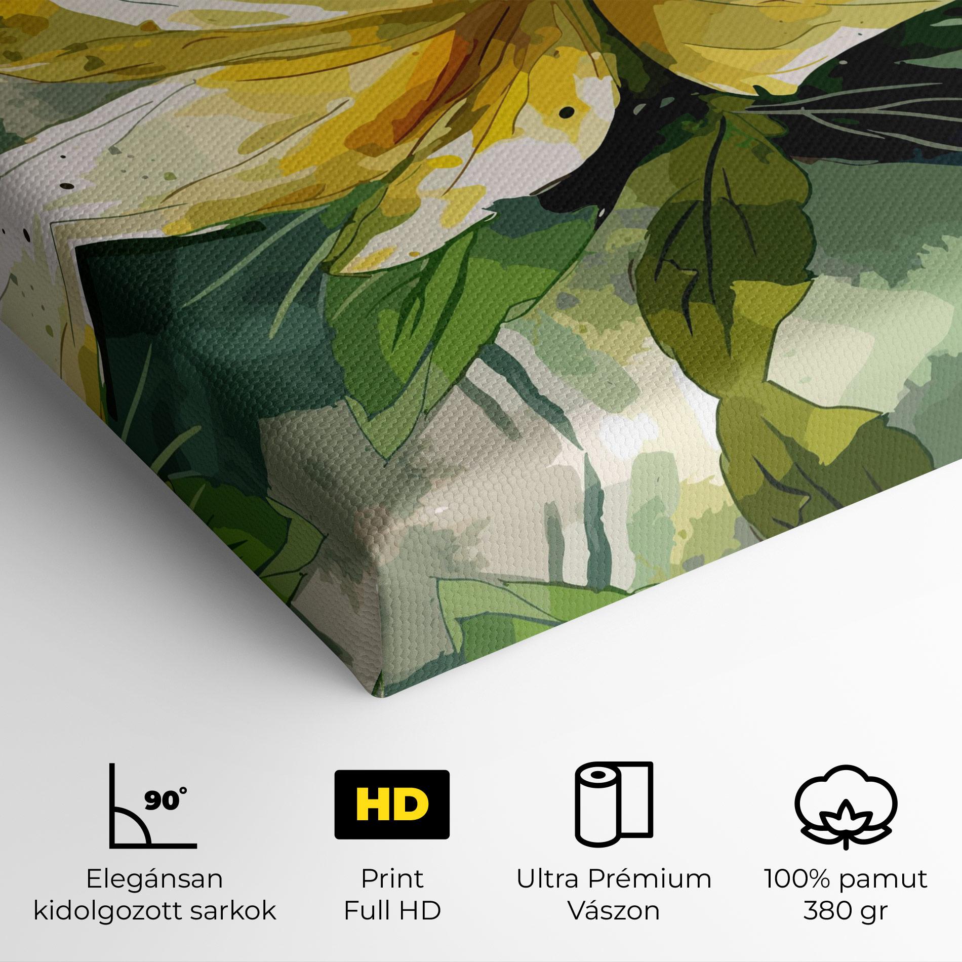 Vászonkép Yellow Flower Nature mockup 4