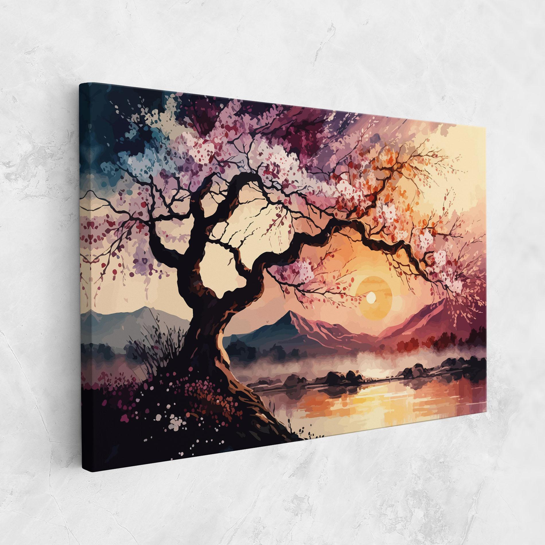 Vászonkép Pink Tree Nature mockup 1