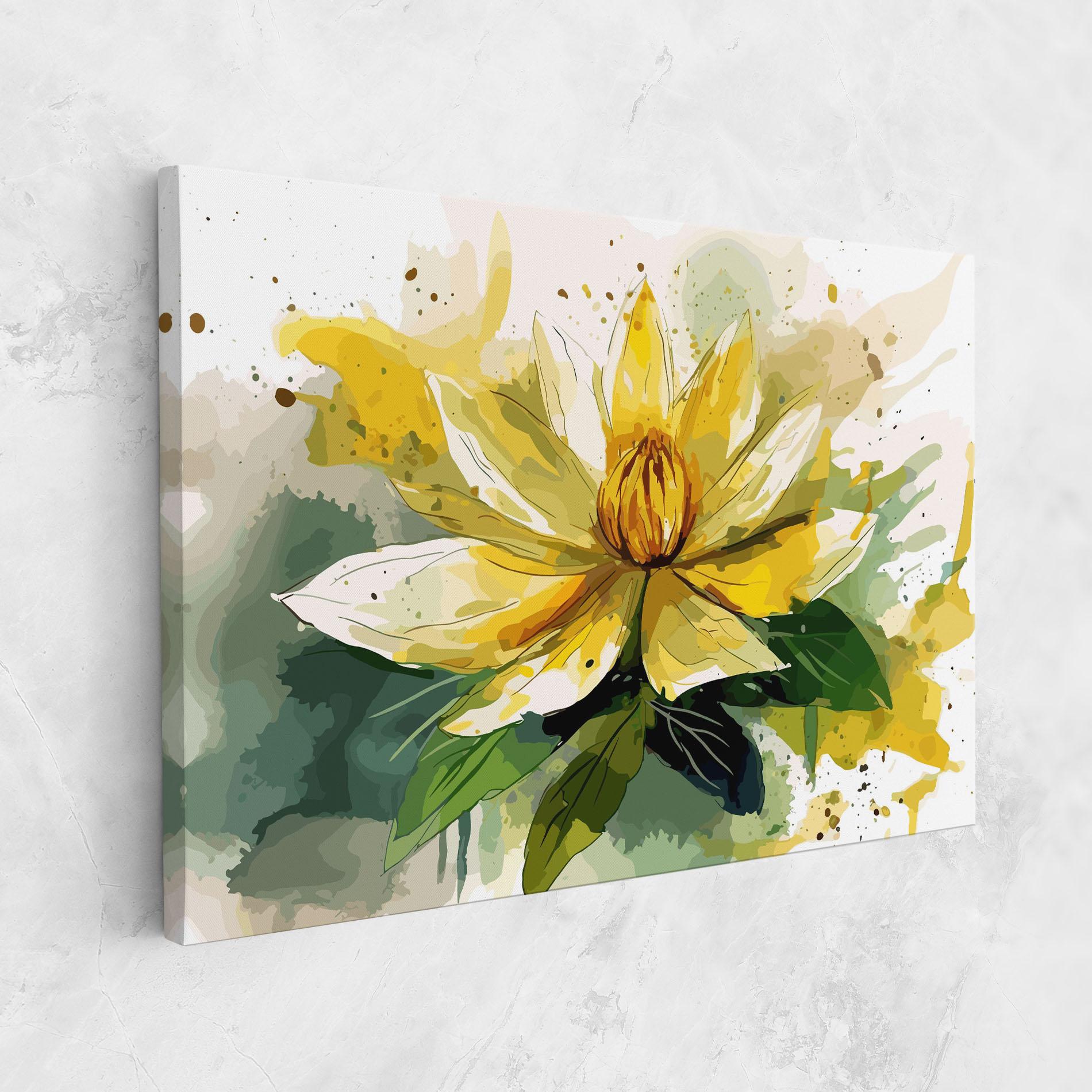 Vászonkép Yellow Flower Nature mockup 1
