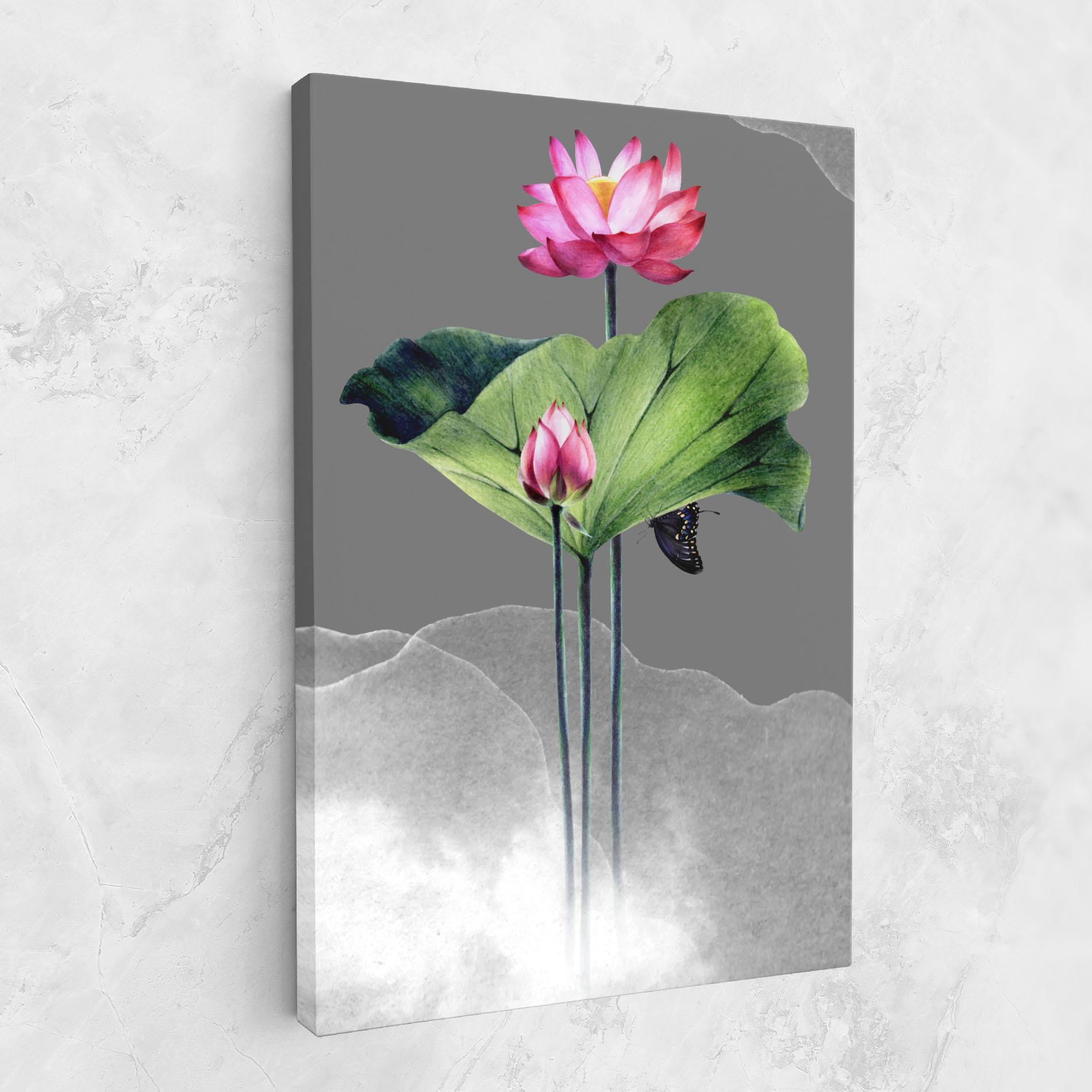 Vászonkép Pink Lotus Art mockup 1