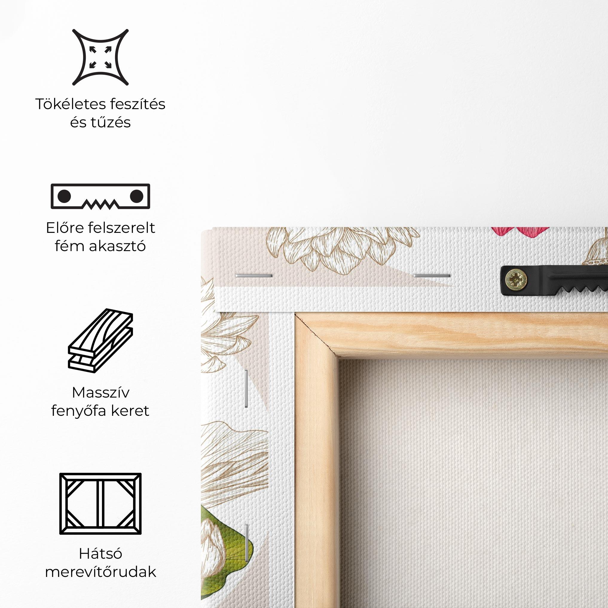 Vászonkép Pretty Lotus Art mockup 5