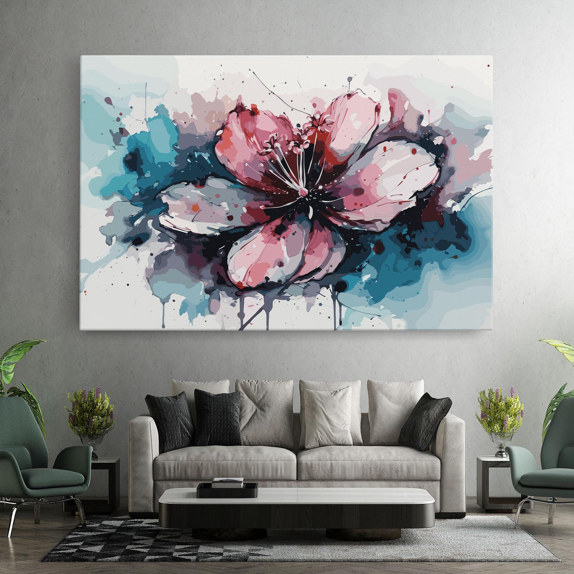 Vászonkép Pink Blue Nature mockup 7