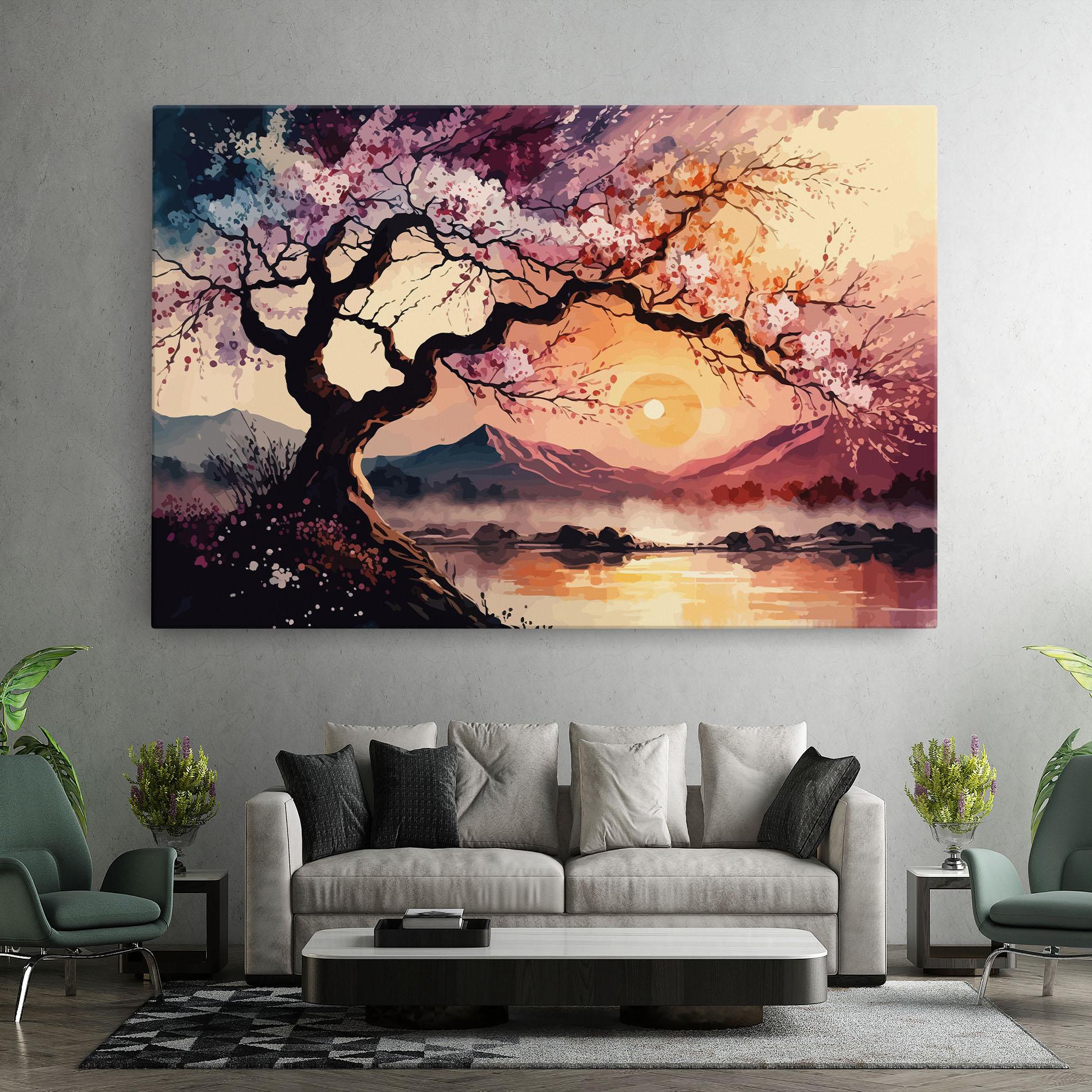 Vászonkép Pink Tree Nature mockup 7