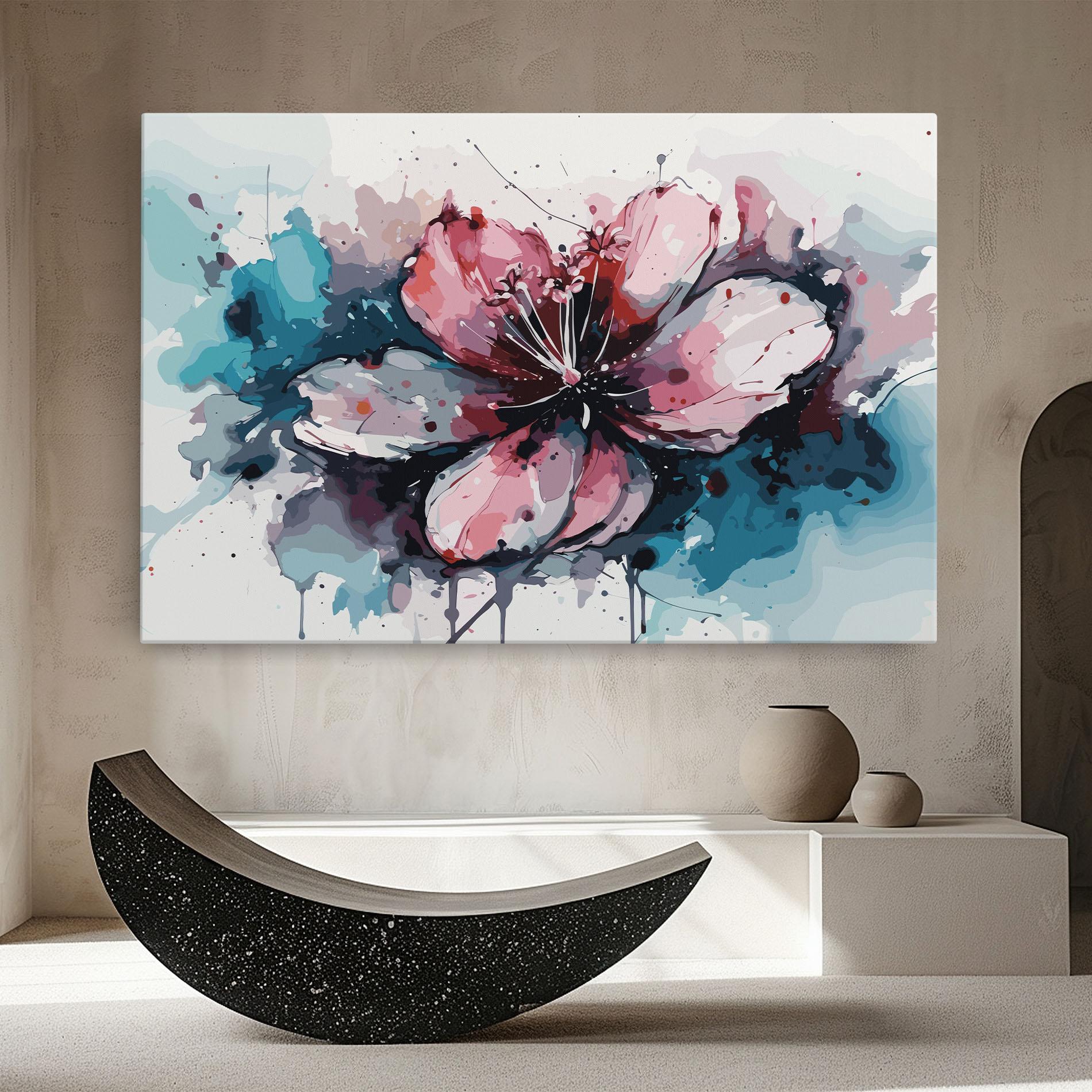 Vászonkép Pink Blue Nature mockup 8