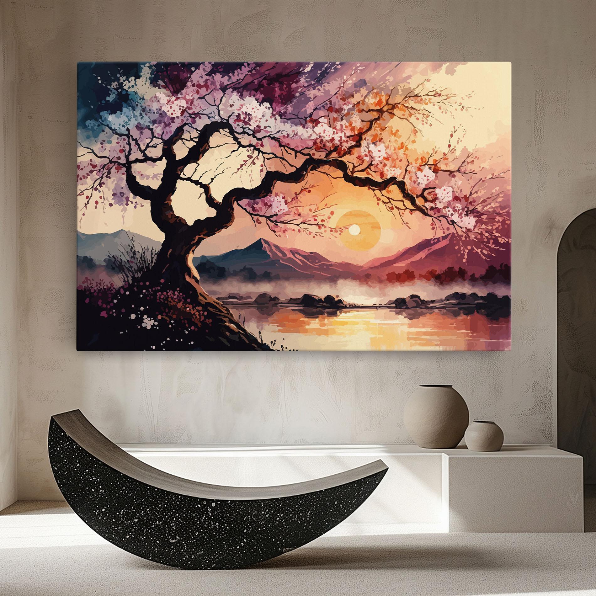 Vászonkép Pink Tree Nature mockup 8