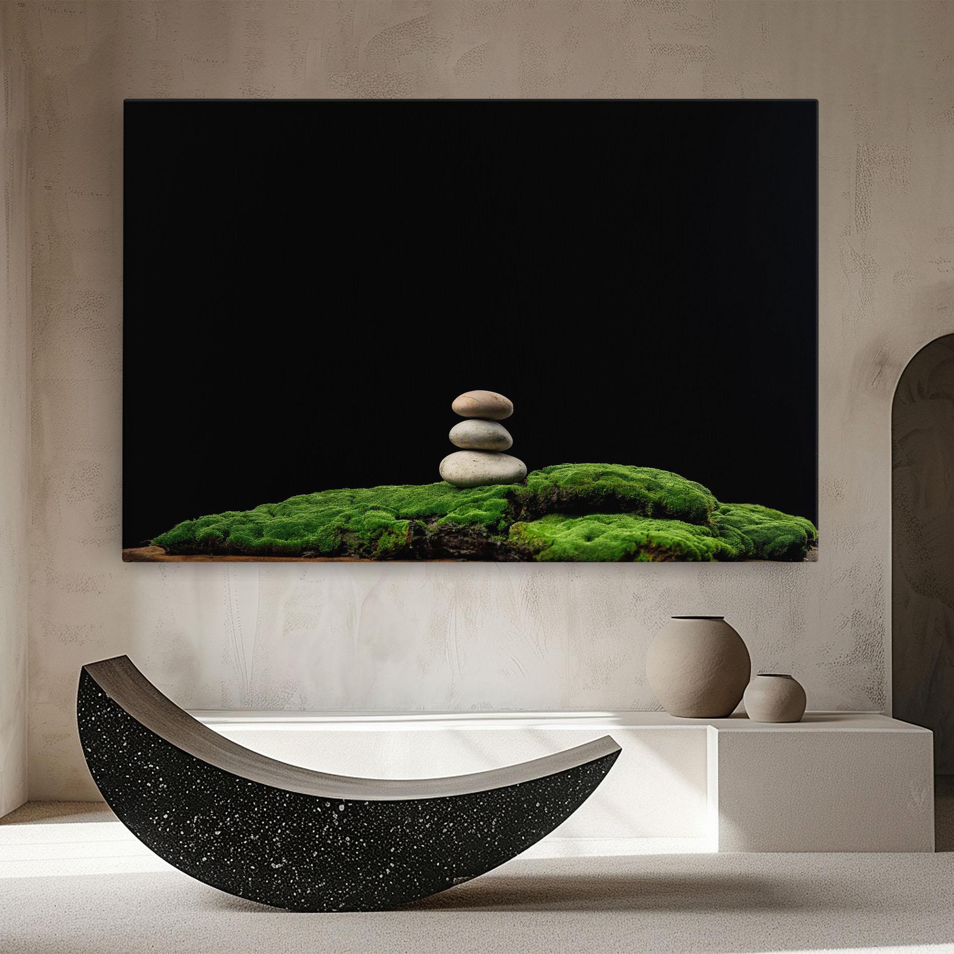 Vászonkép Three Stone Moss mockup 8