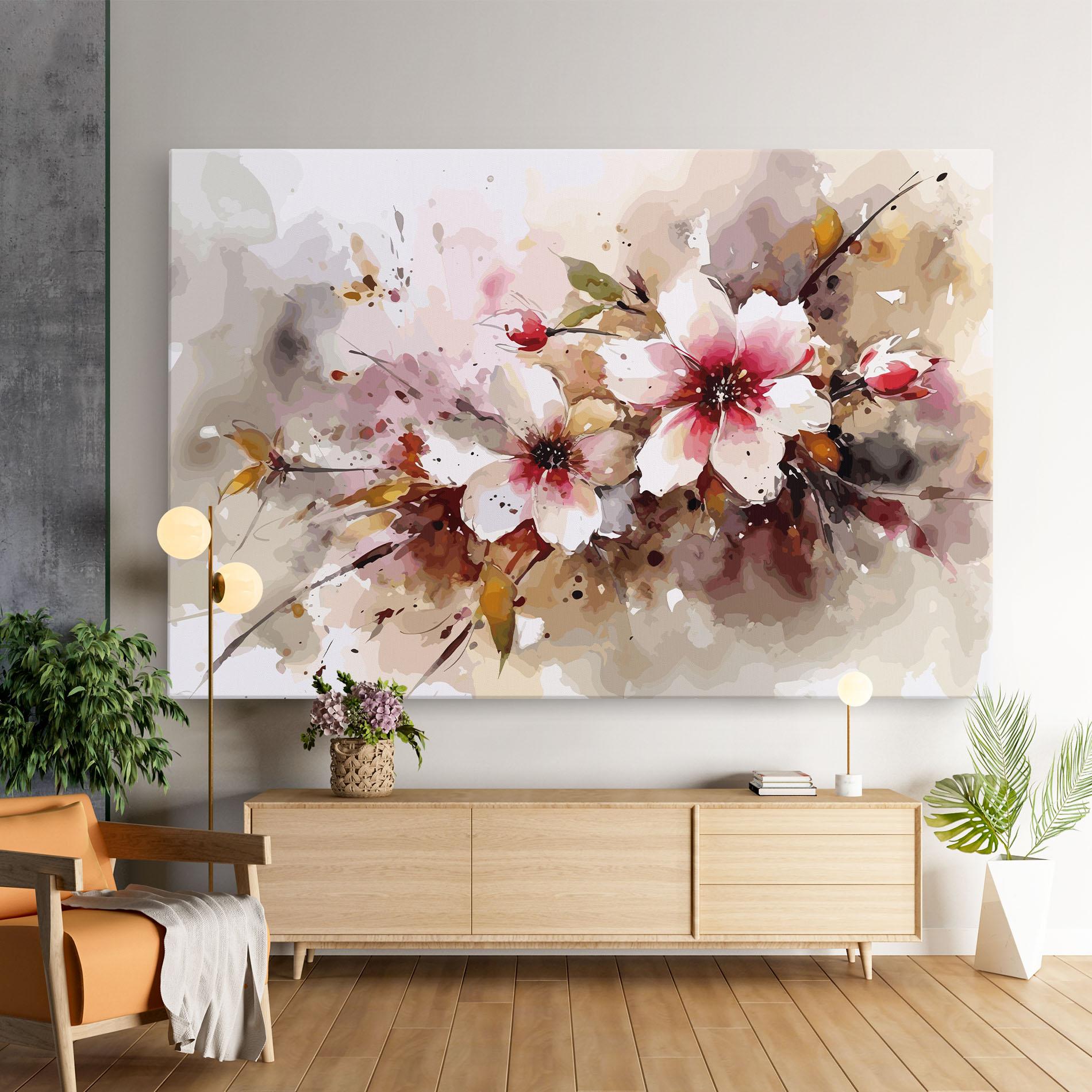Vászonkép Beautiful Cherry Flower mockup 9
