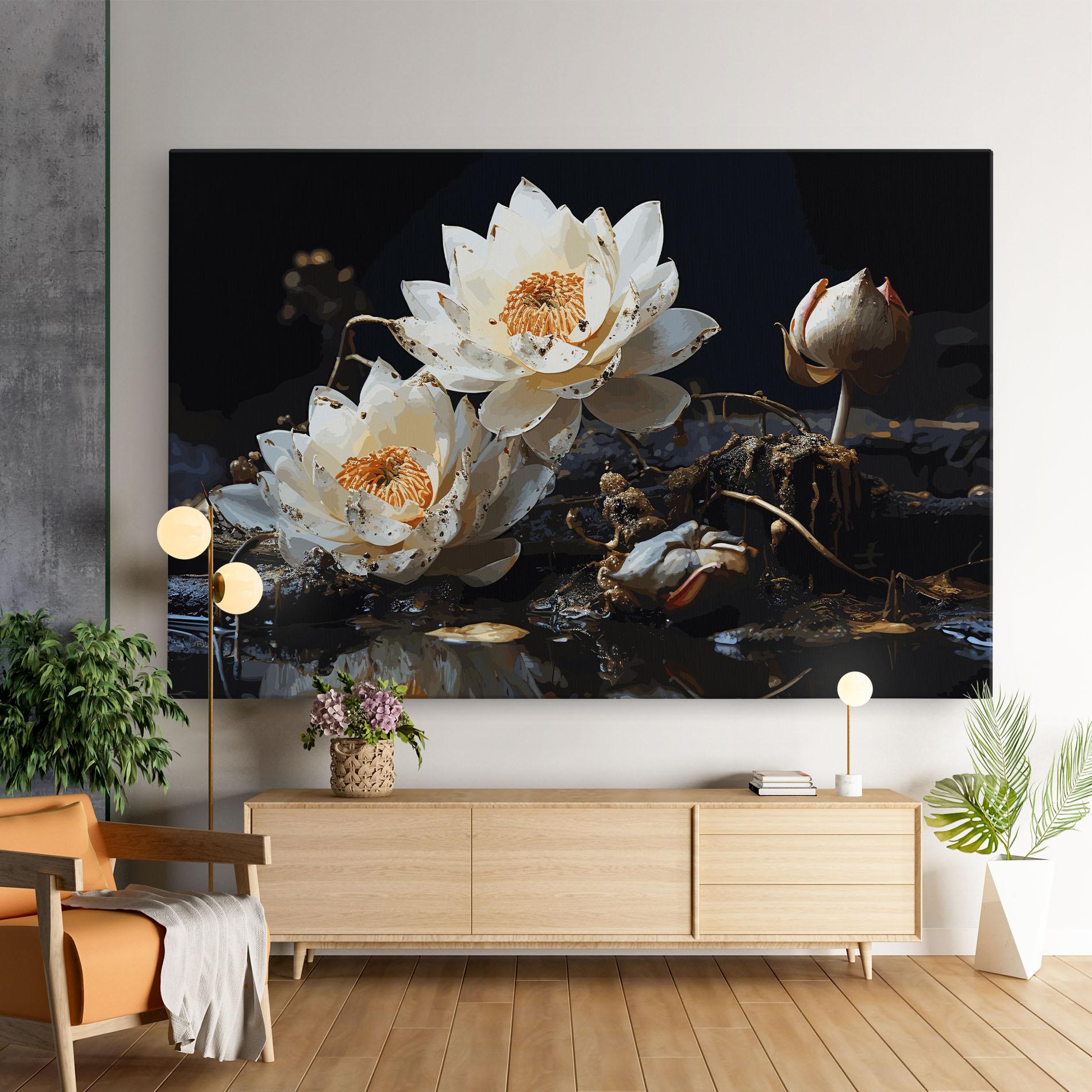 Vászonkép Beautiful White Nature mockup 9