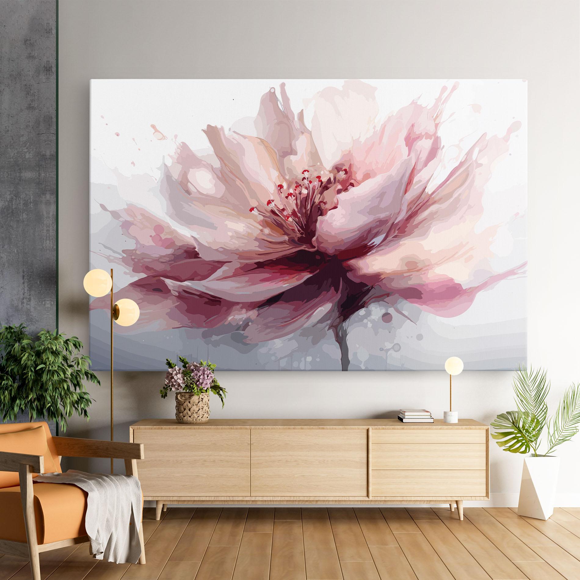 Vászonkép Meditation Flower mockup 9