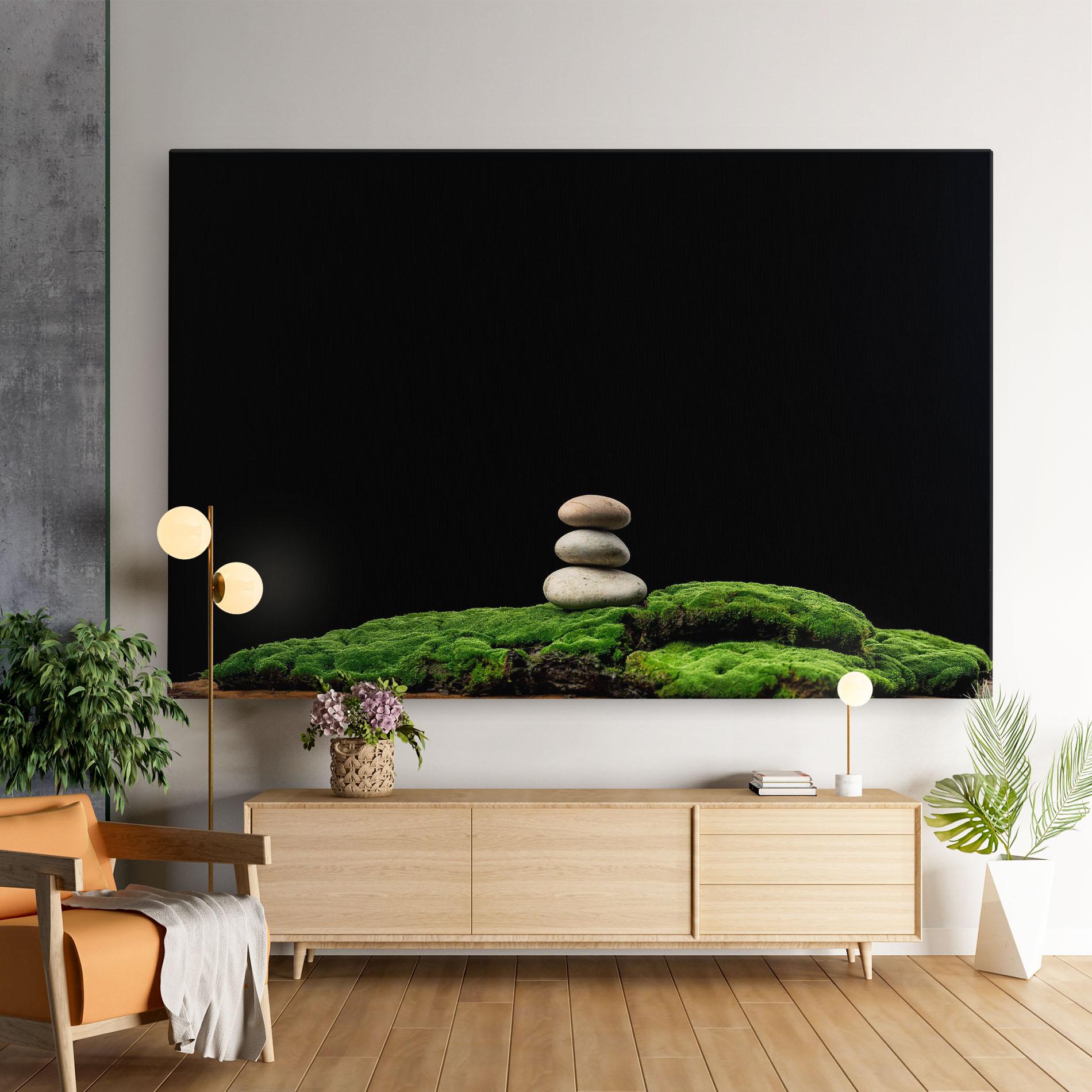 Vászonkép Three Stone Moss mockup 9