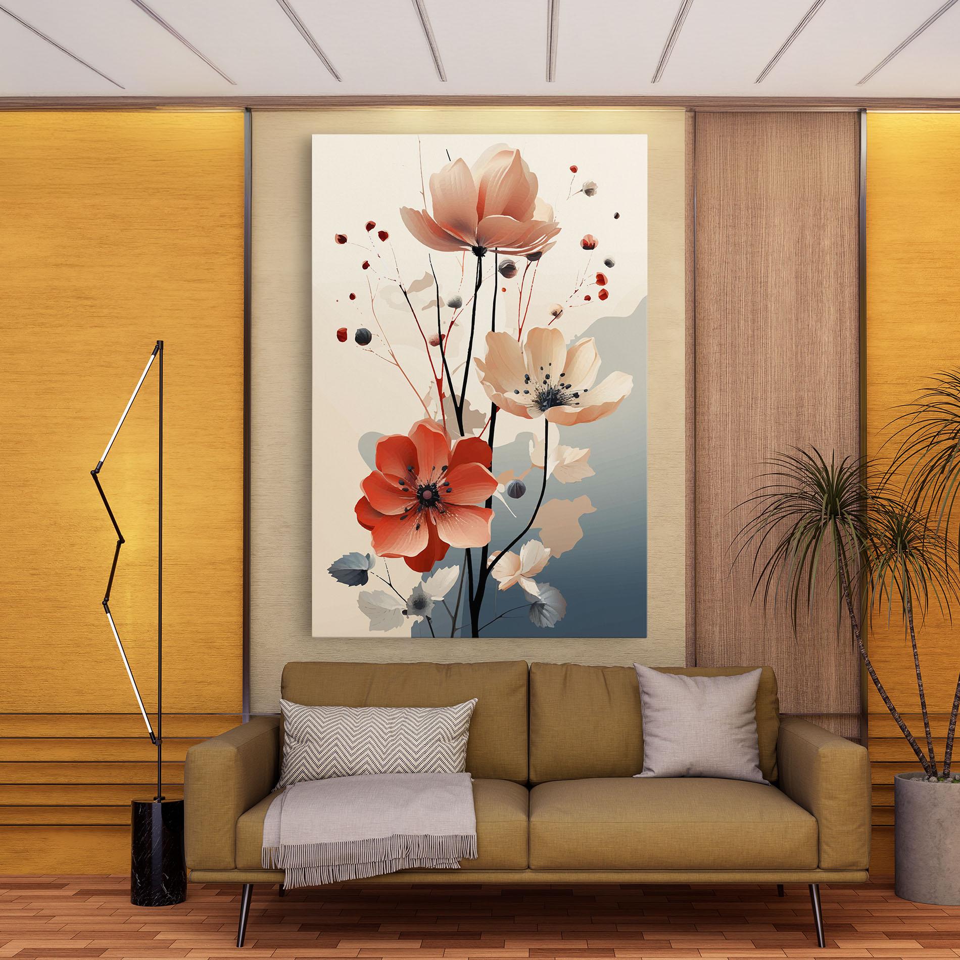 Vászonkép Cream Flower Nature mockup 9