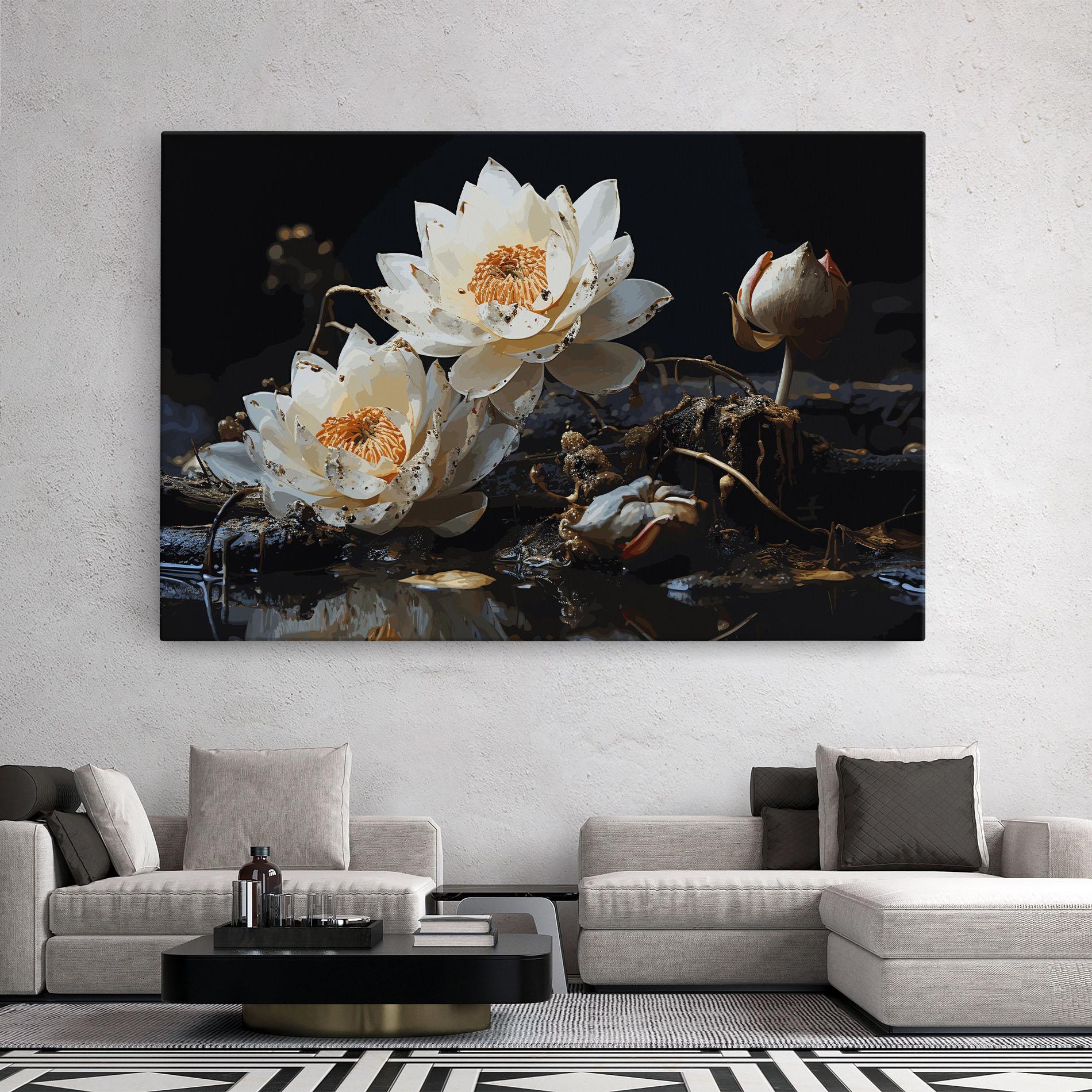 Vászonkép Beautiful White Nature mockup 2